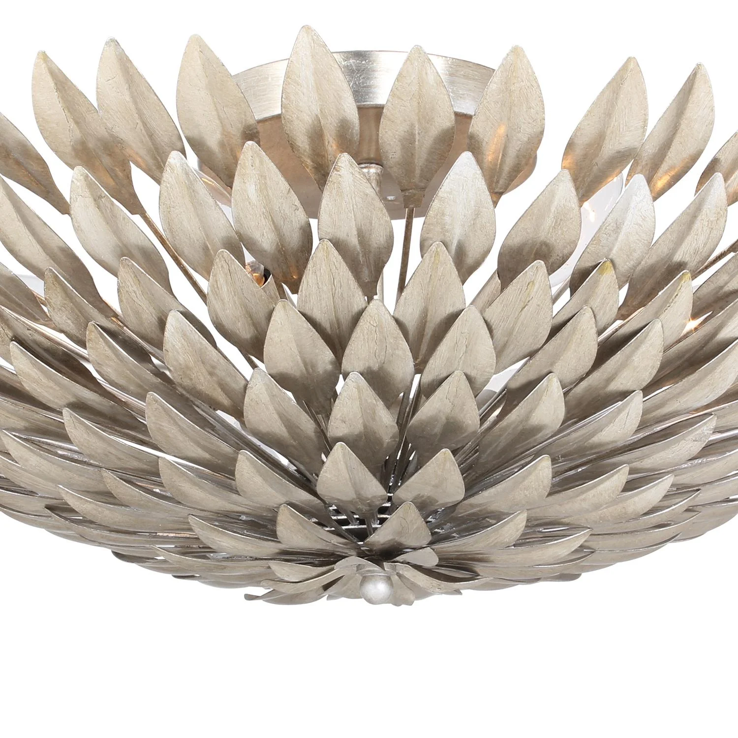 Crystorama Broche 24'' Antique Silver Semi Flush Mount - Image 4