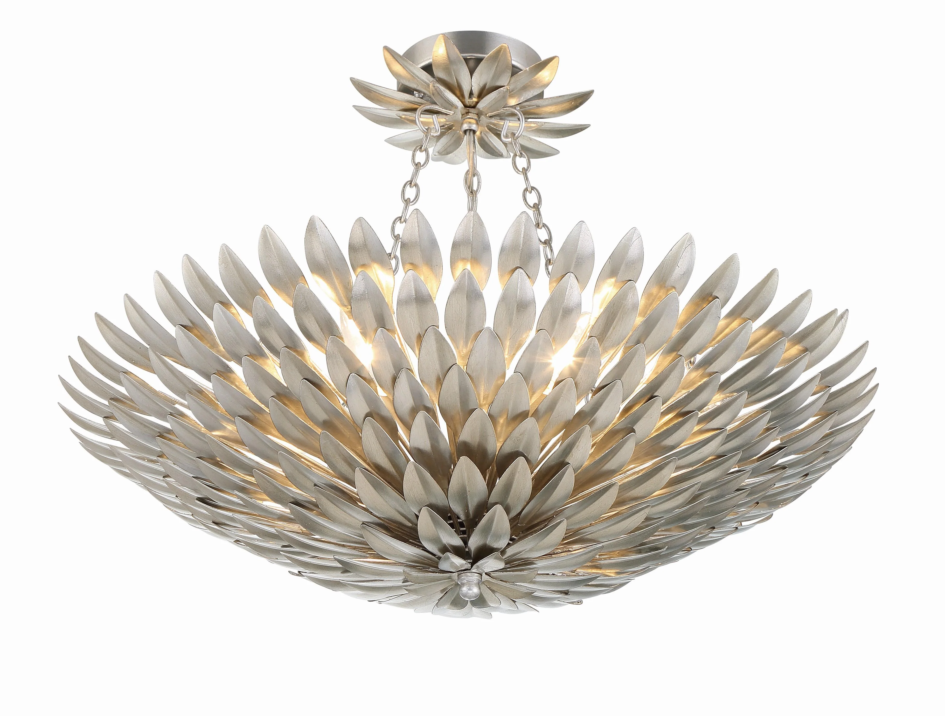 Crystorama Broche 24.5'' Antique Silver Chandelier - Image 8
