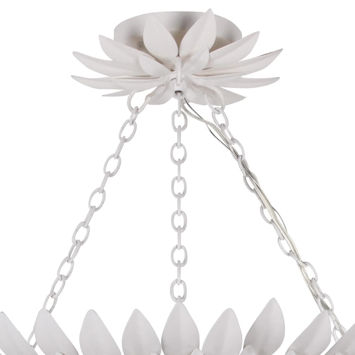 Crystorama Broche 24.5'' Matte White Semi Flush Mount - Image 2