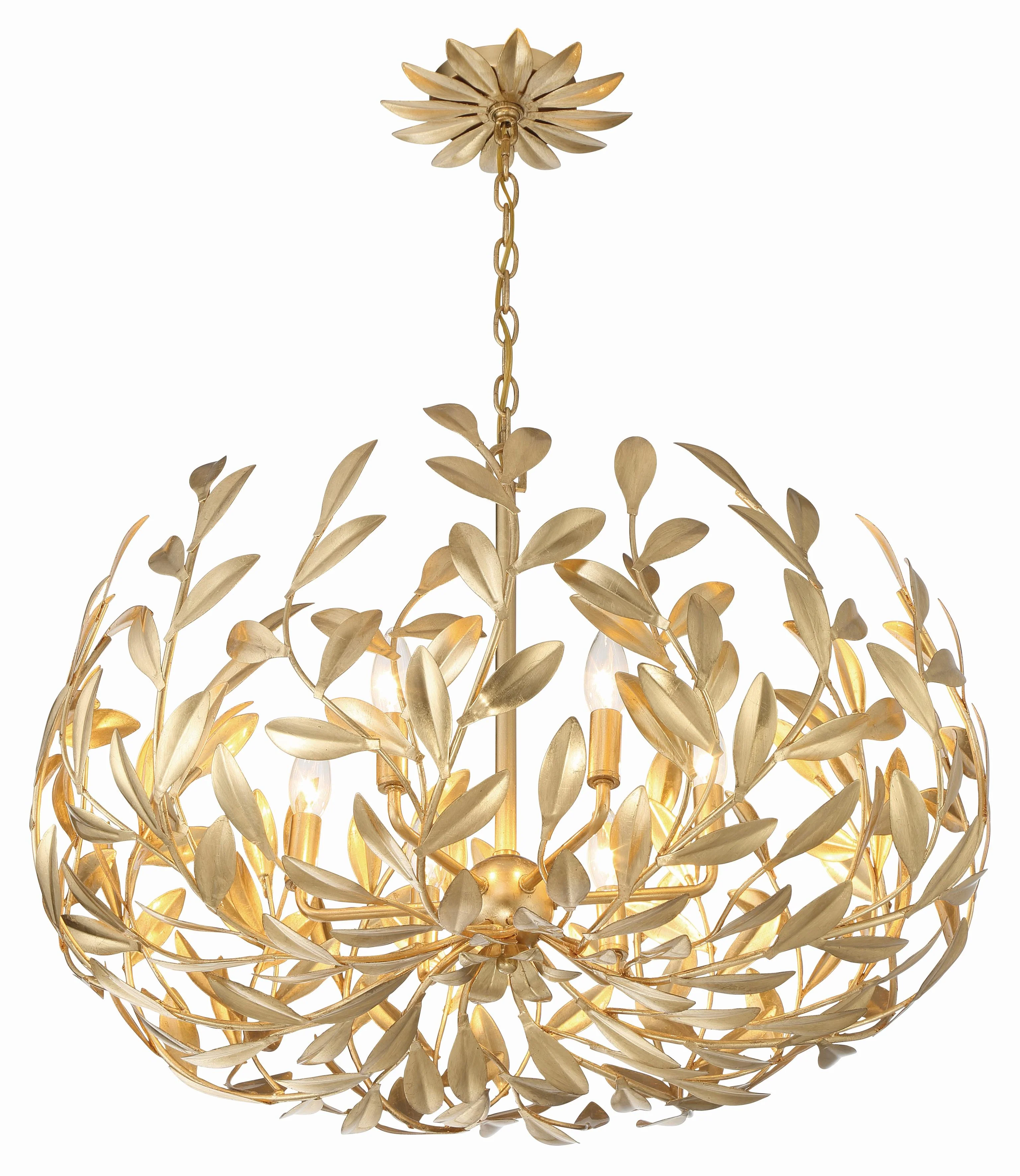 Crystorama Broche 27'' Antique Gold Chandelier - Image 4