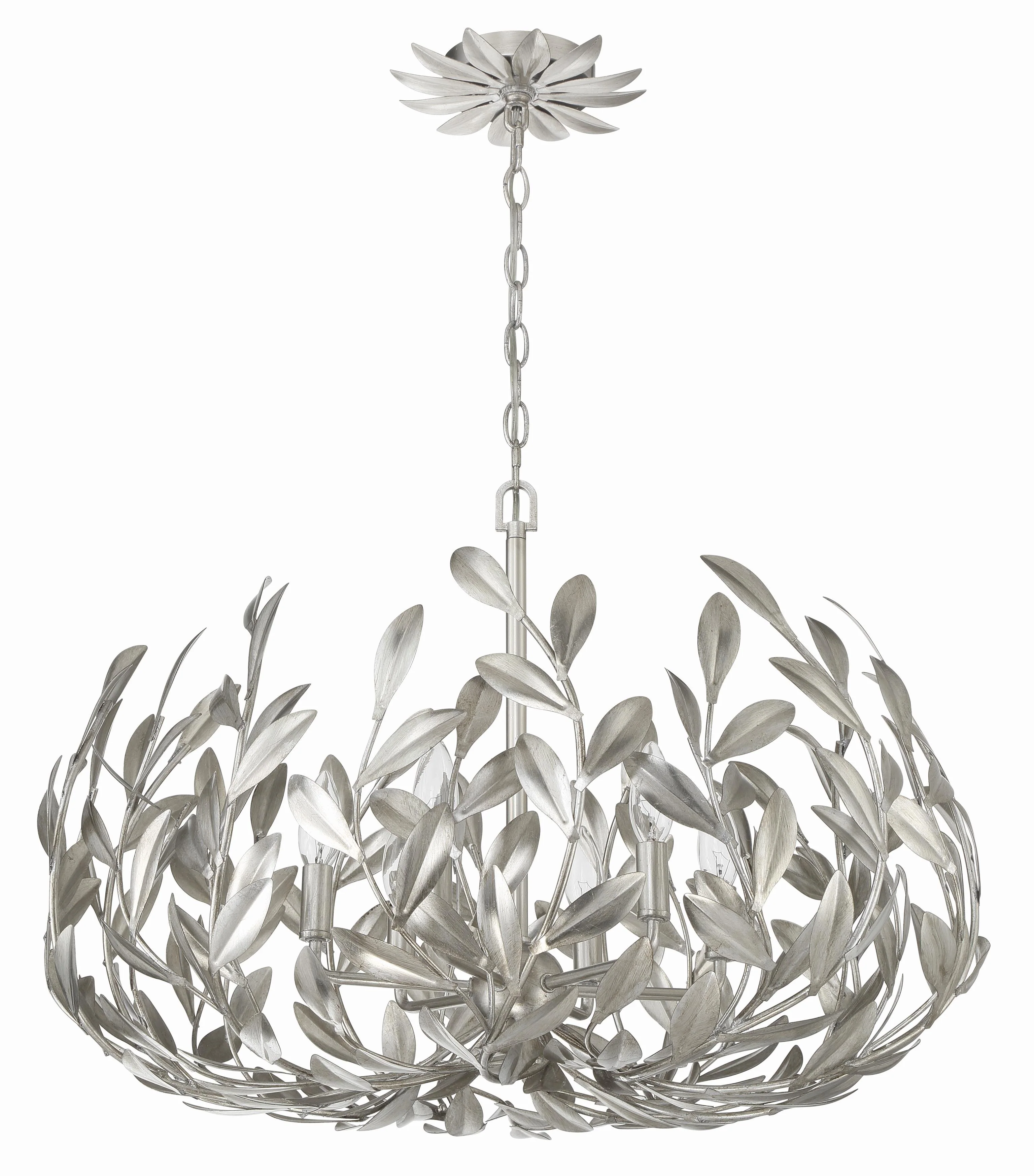 Crystorama Broche 27'' Antique Silver Chandelier - Image 2