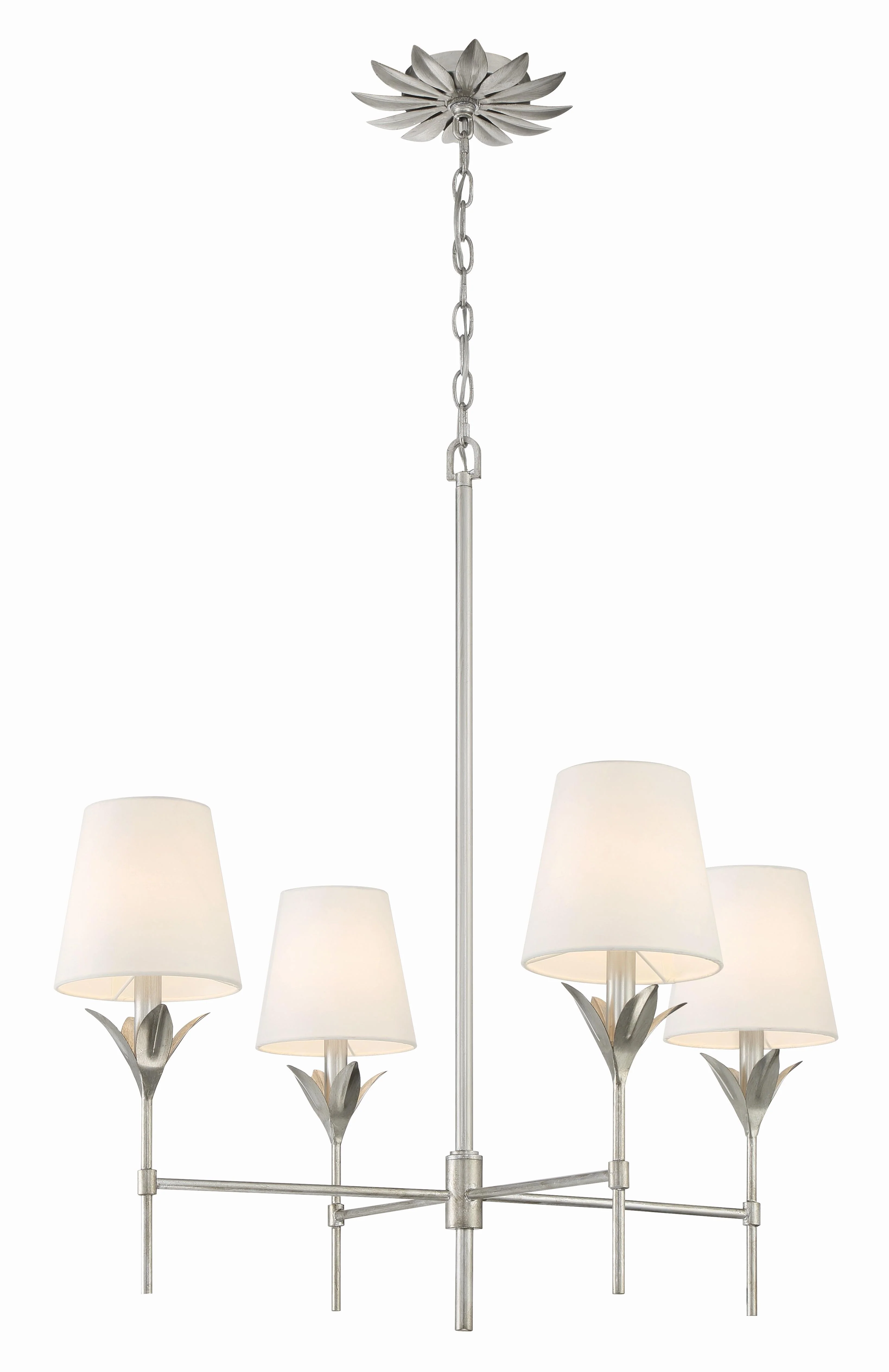 Crystorama Broche 28'' Antique Silver Chandelier - Image 3