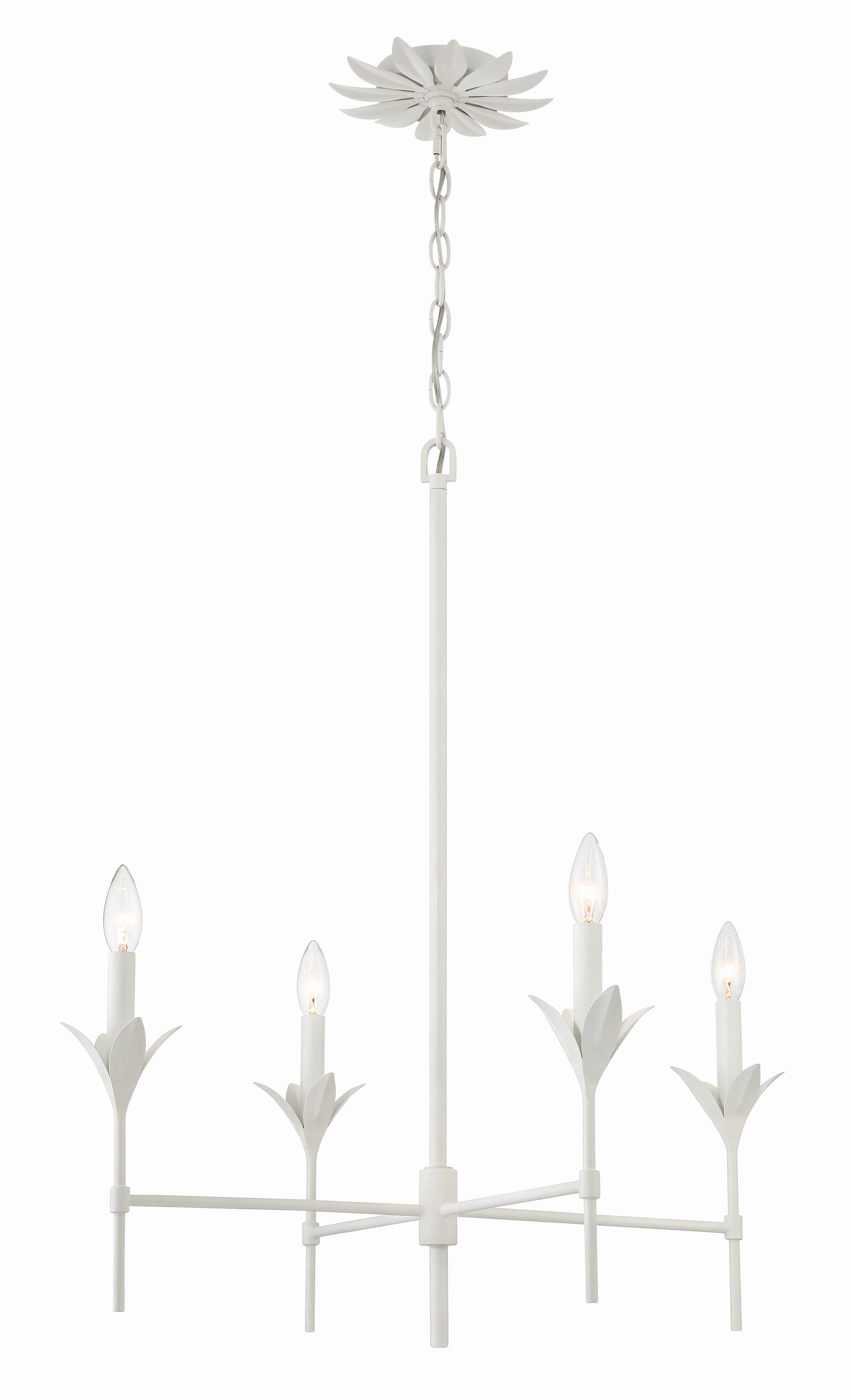 Crystorama Broche 28'' Matte White Chandelier - Image 9