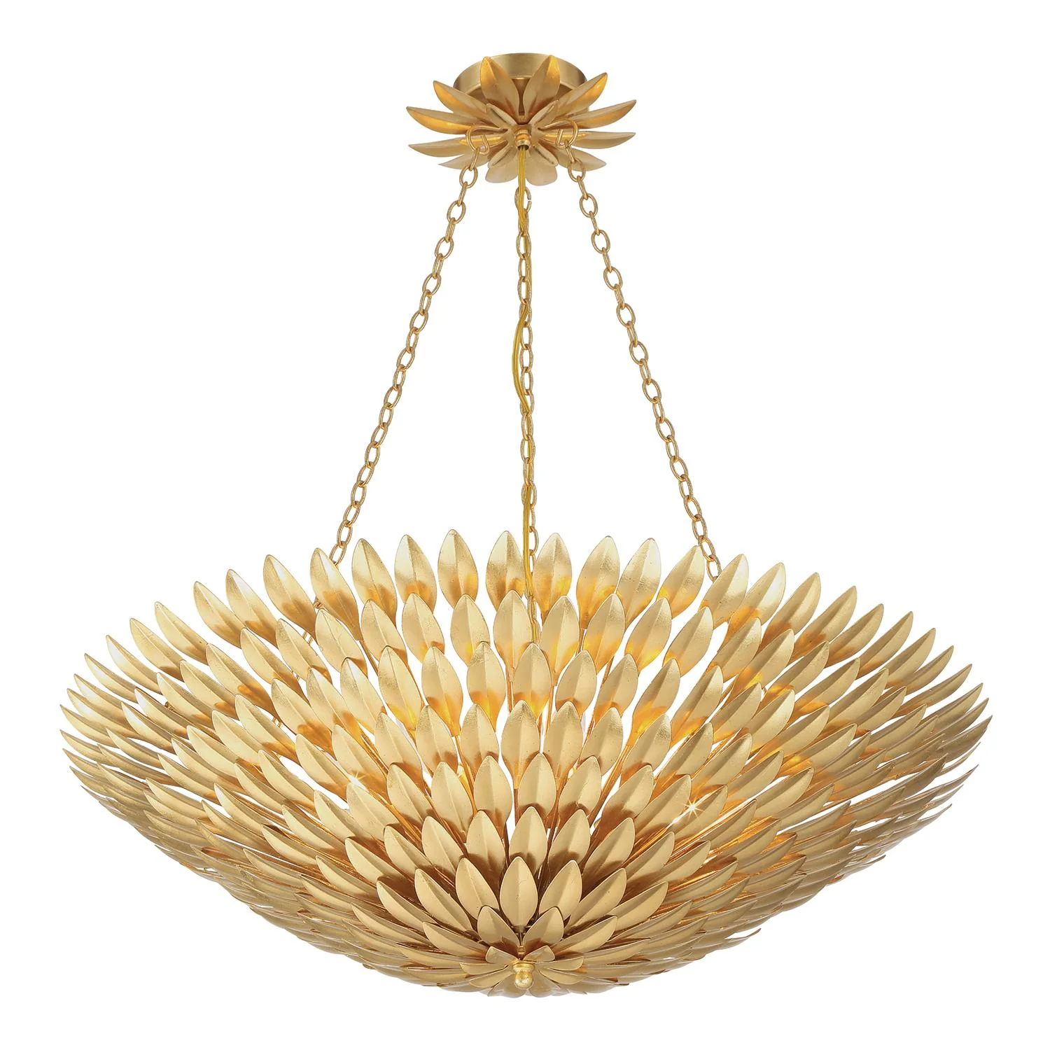 Crystorama Broche 30'' Antique Gold Chandelier - Image 5