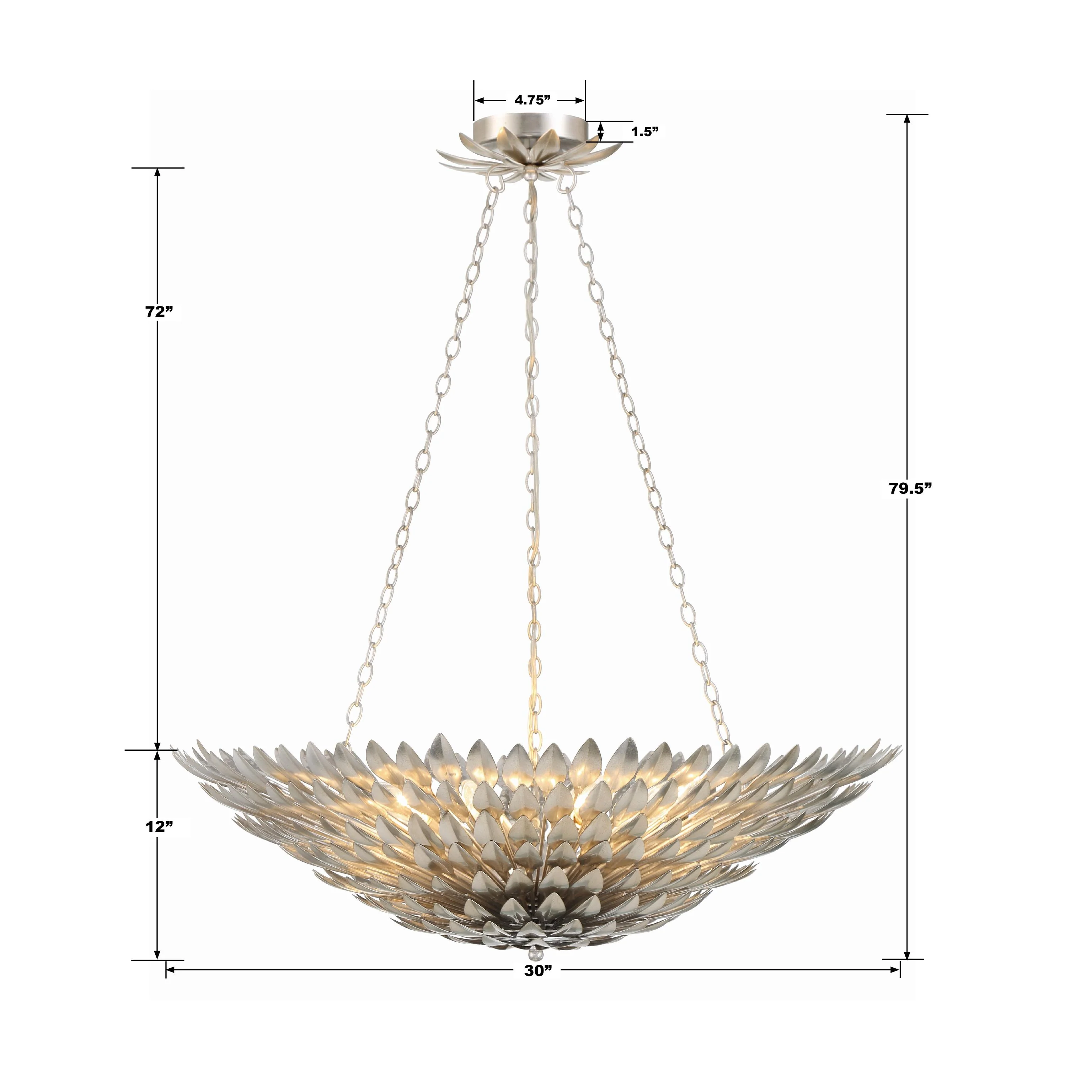Crystorama Broche 30'' Antique Silver Chandelier - Image 5
