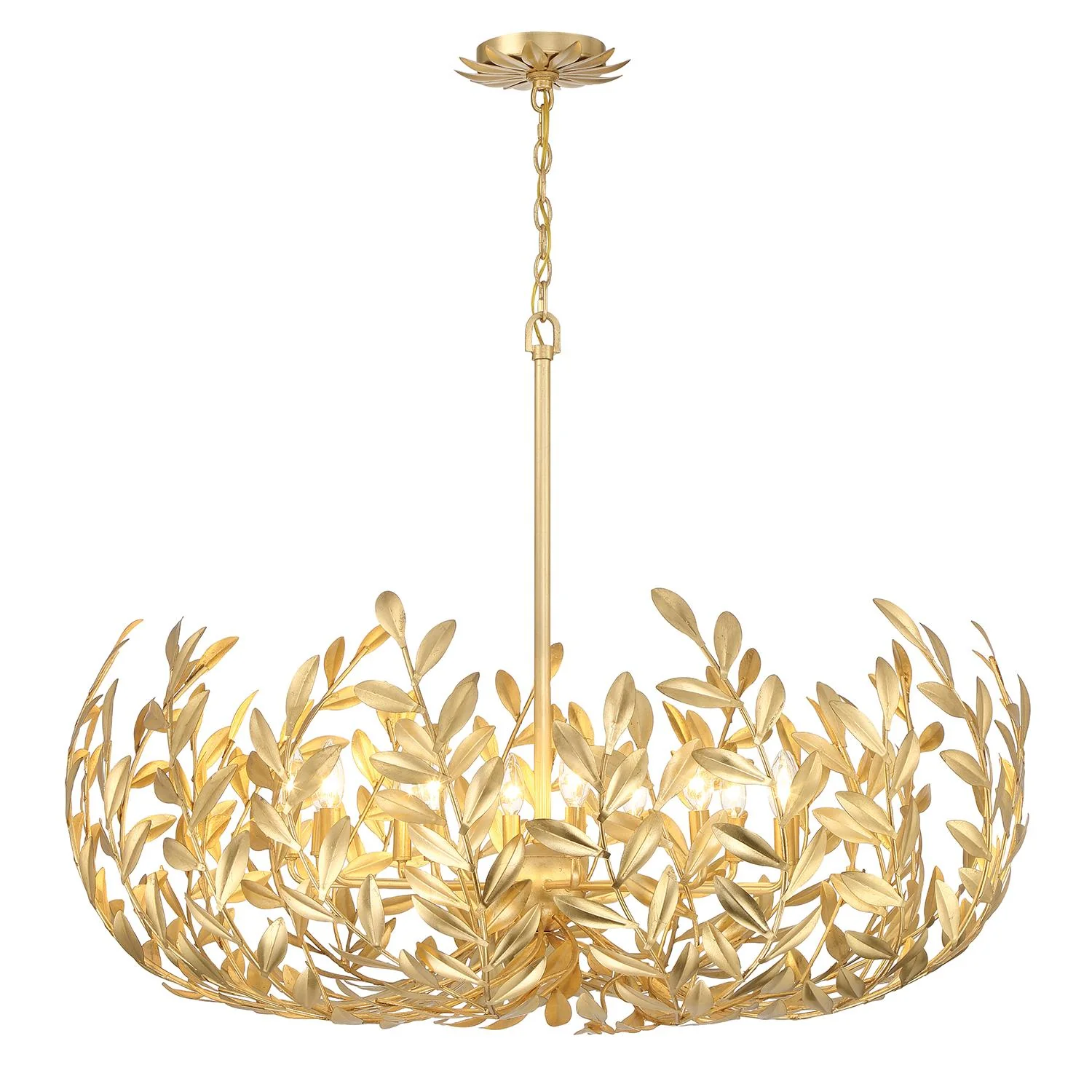 Crystorama Broche 42'' Antique Gold Chandelier - Image 3
