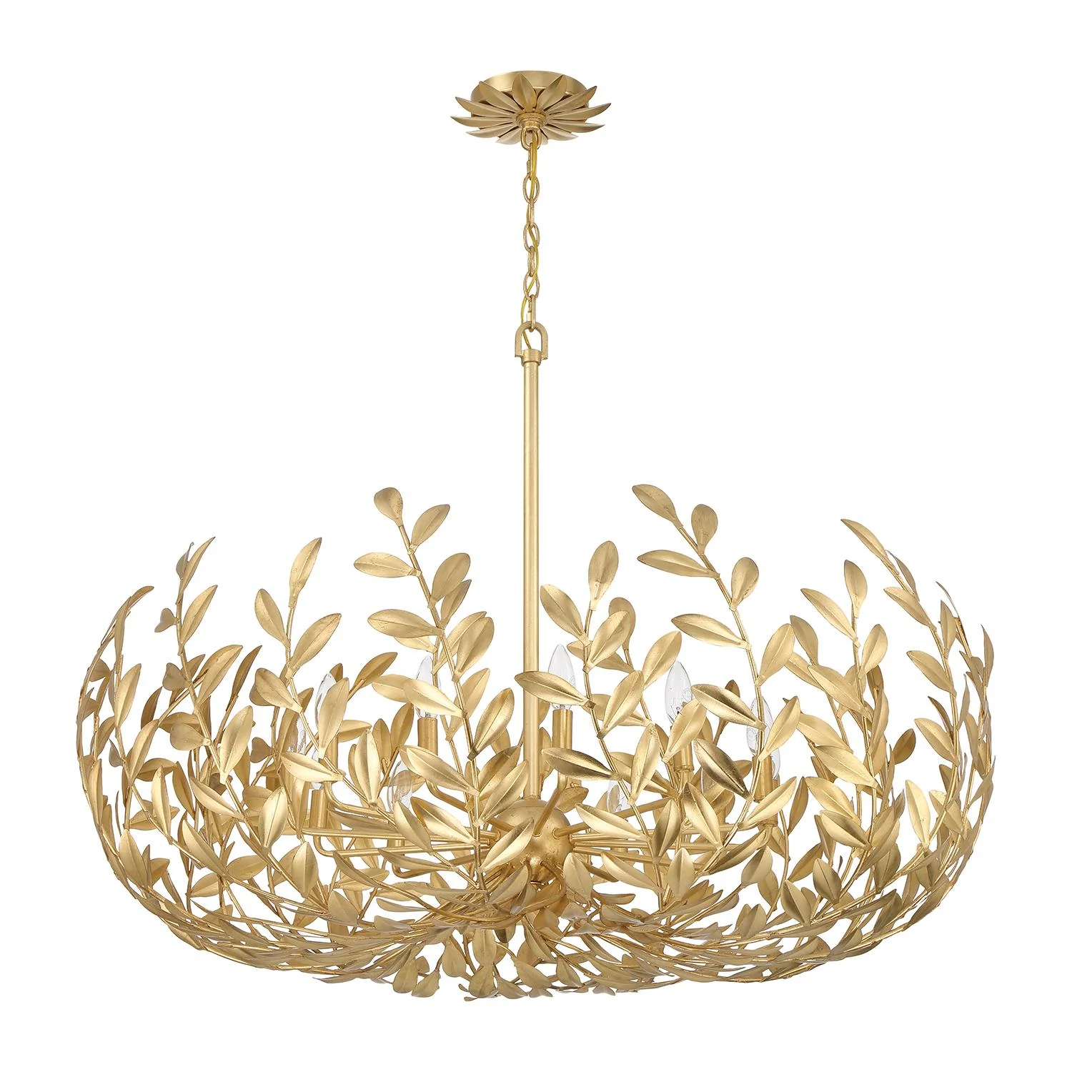Crystorama Broche 42'' Antique Gold Chandelier - Image 4