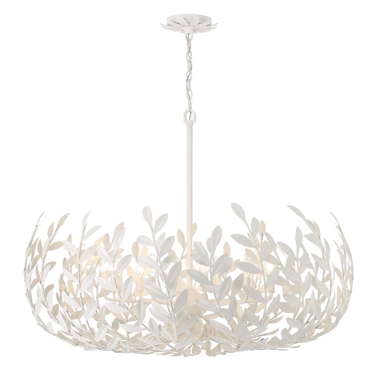 Crystorama Broche 42'' Matte White Chandelier - Image 3