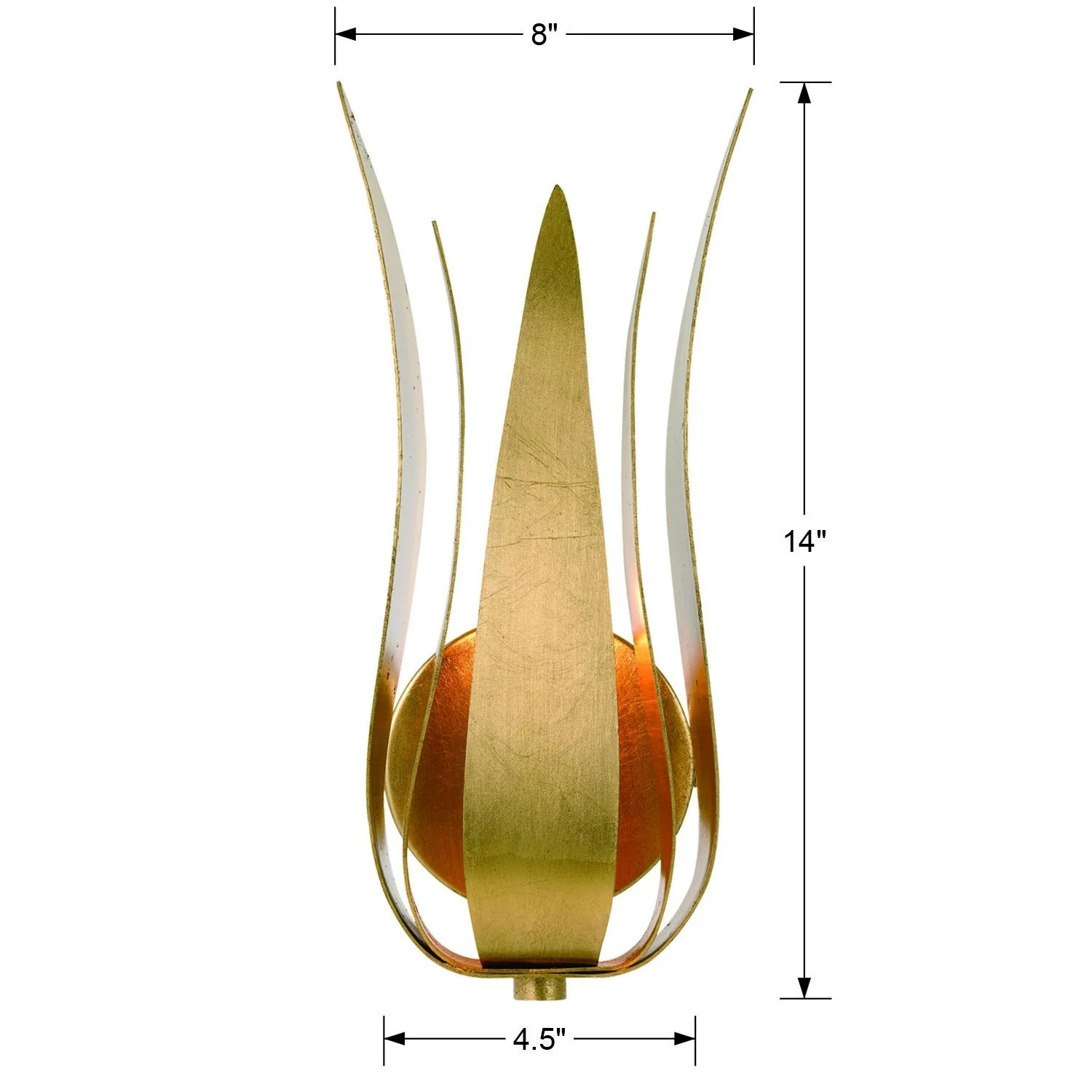 Crystorama Broche 8'' Antique Gold Sconce - Image 2