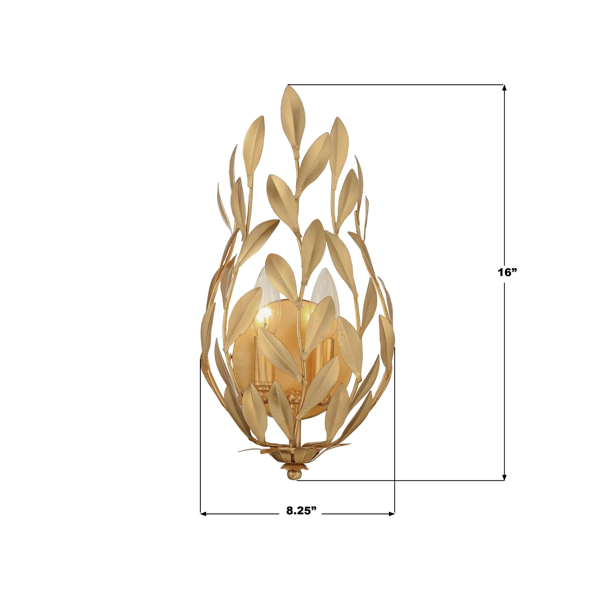 Crystorama Broche 8.25'' Antique Gold Sconce - Image 7