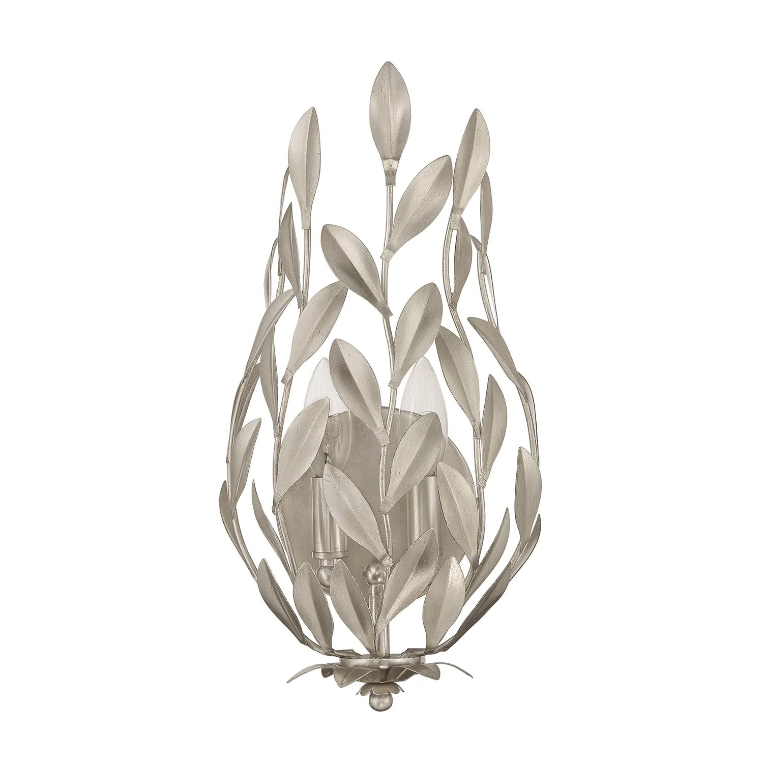 Crystorama Broche 8.25'' Antique Silver Sconce - Image 3