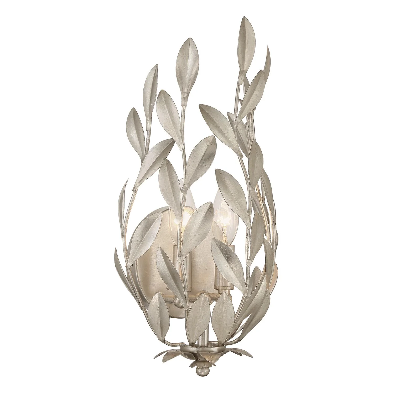 Crystorama Broche 8.25'' Antique Silver Sconce - Image 4