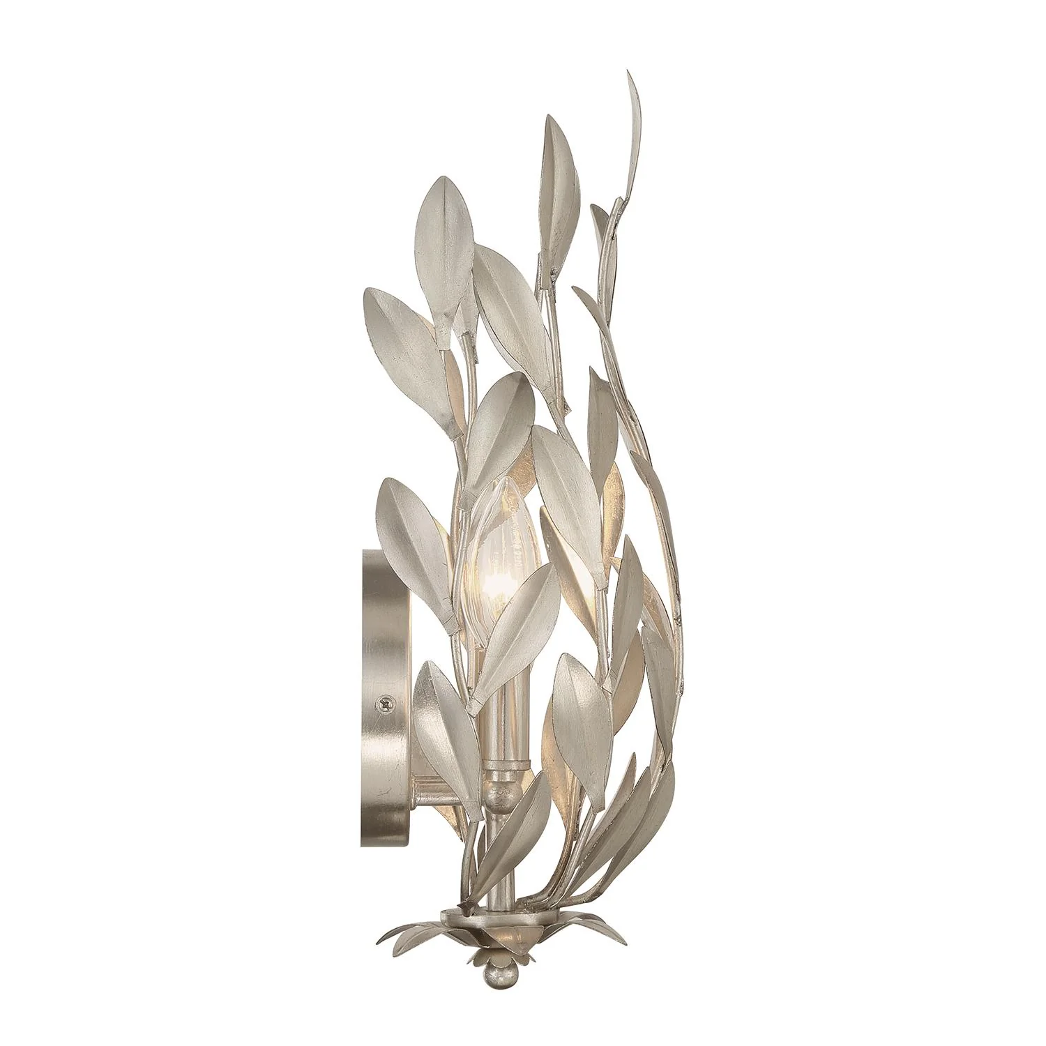 Crystorama Broche 8.25'' Antique Silver Sconce - Image 5