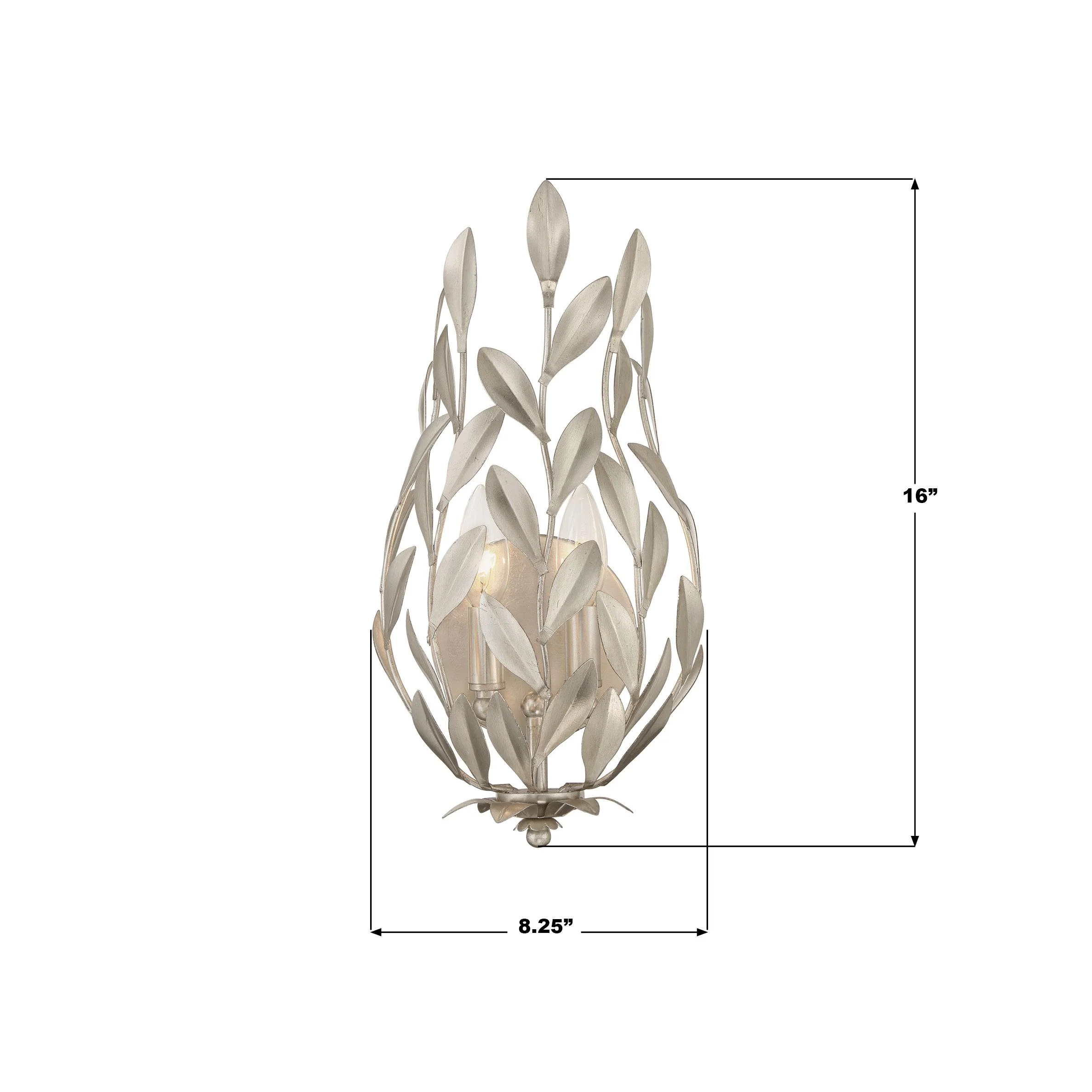 Crystorama Broche 8.25'' Antique Silver Sconce - Image 7