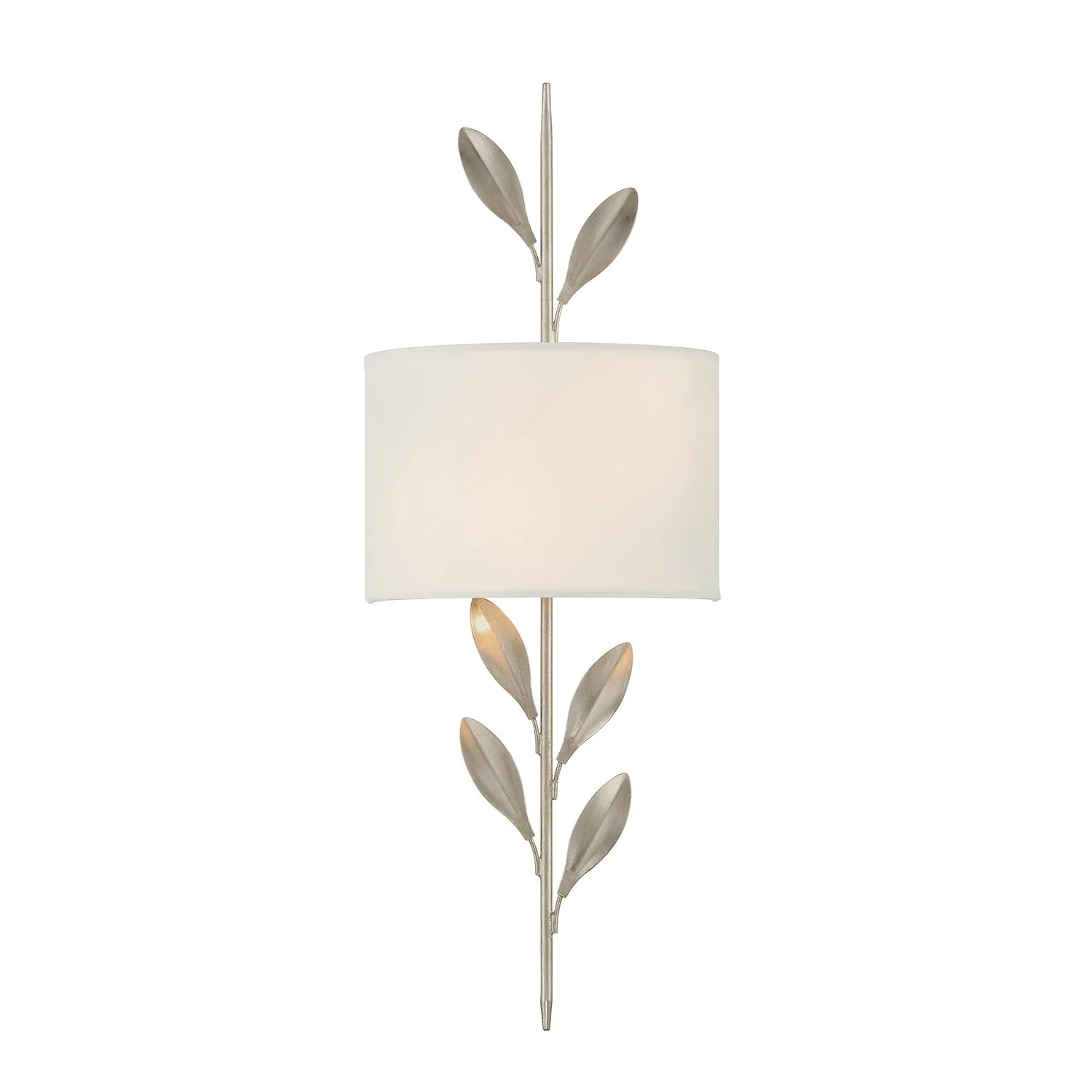 Crystorama Broche 8.5'' Antique Silver Sconce