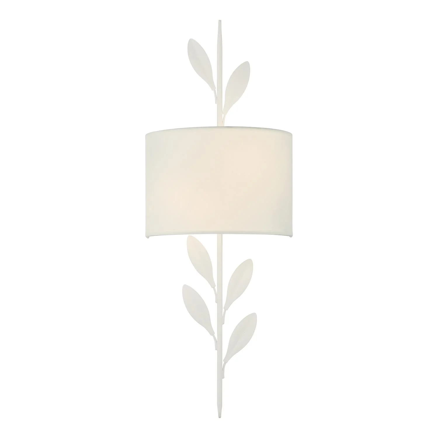 Crystorama Broche 8.5'' Matte White Sconce