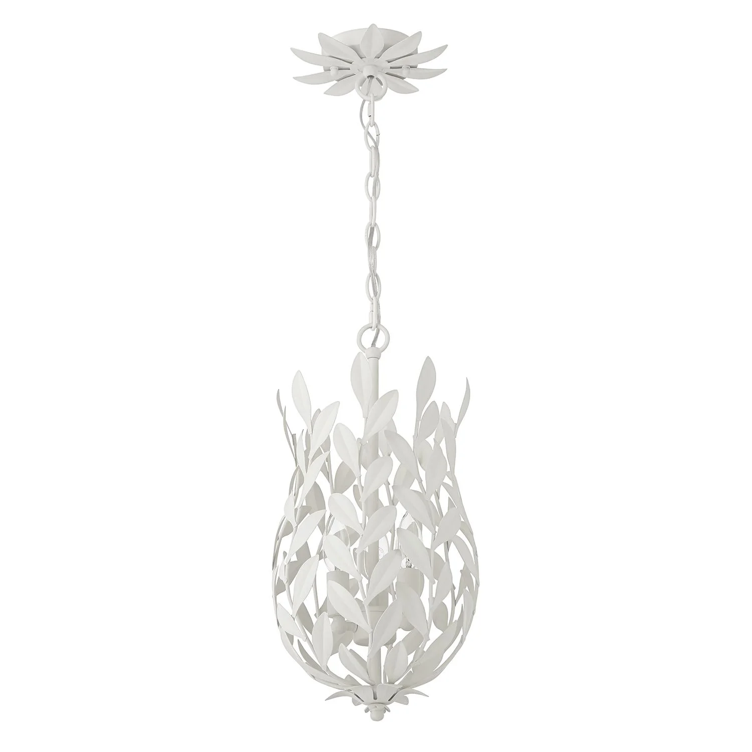 Crystorama Broche 9.5'' Matte White Pendant - Image 2
