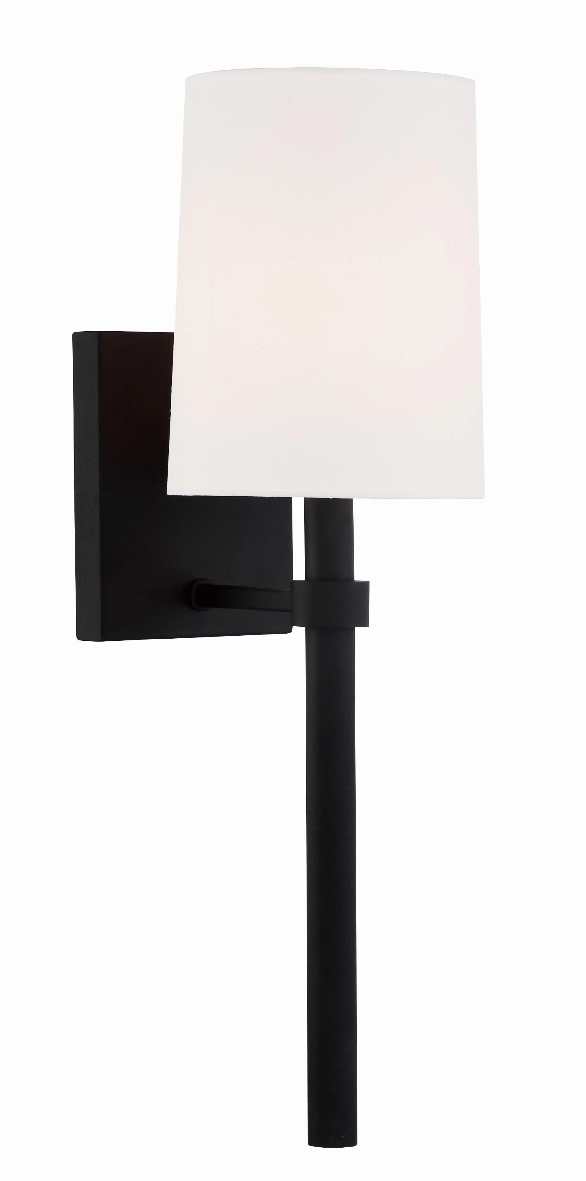 Crystorama Bromley 5.5'' Black Forged Sconce
