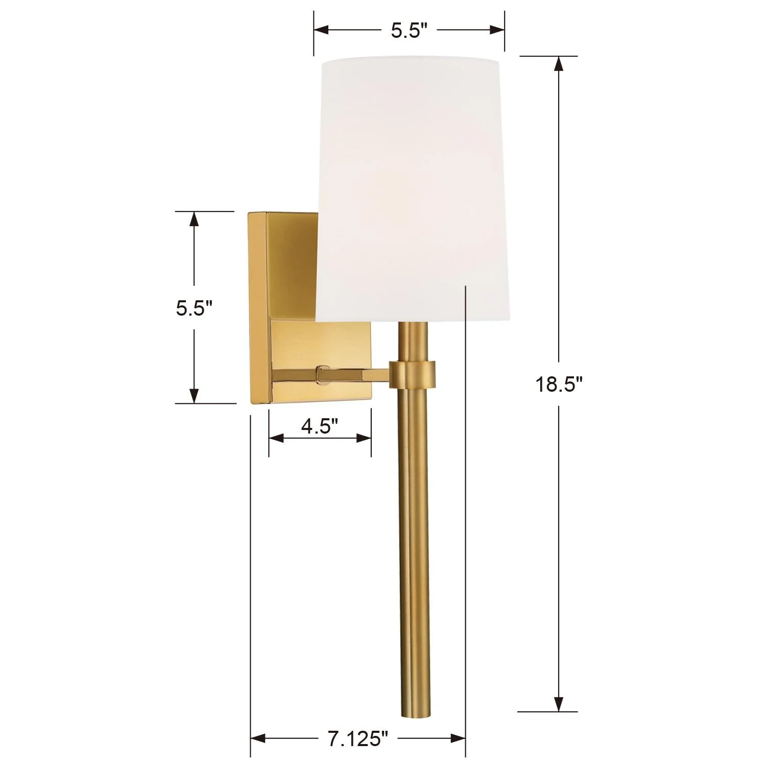 Crystorama Bromley 5.5'' Vibrant Gold Sconce - Image 9