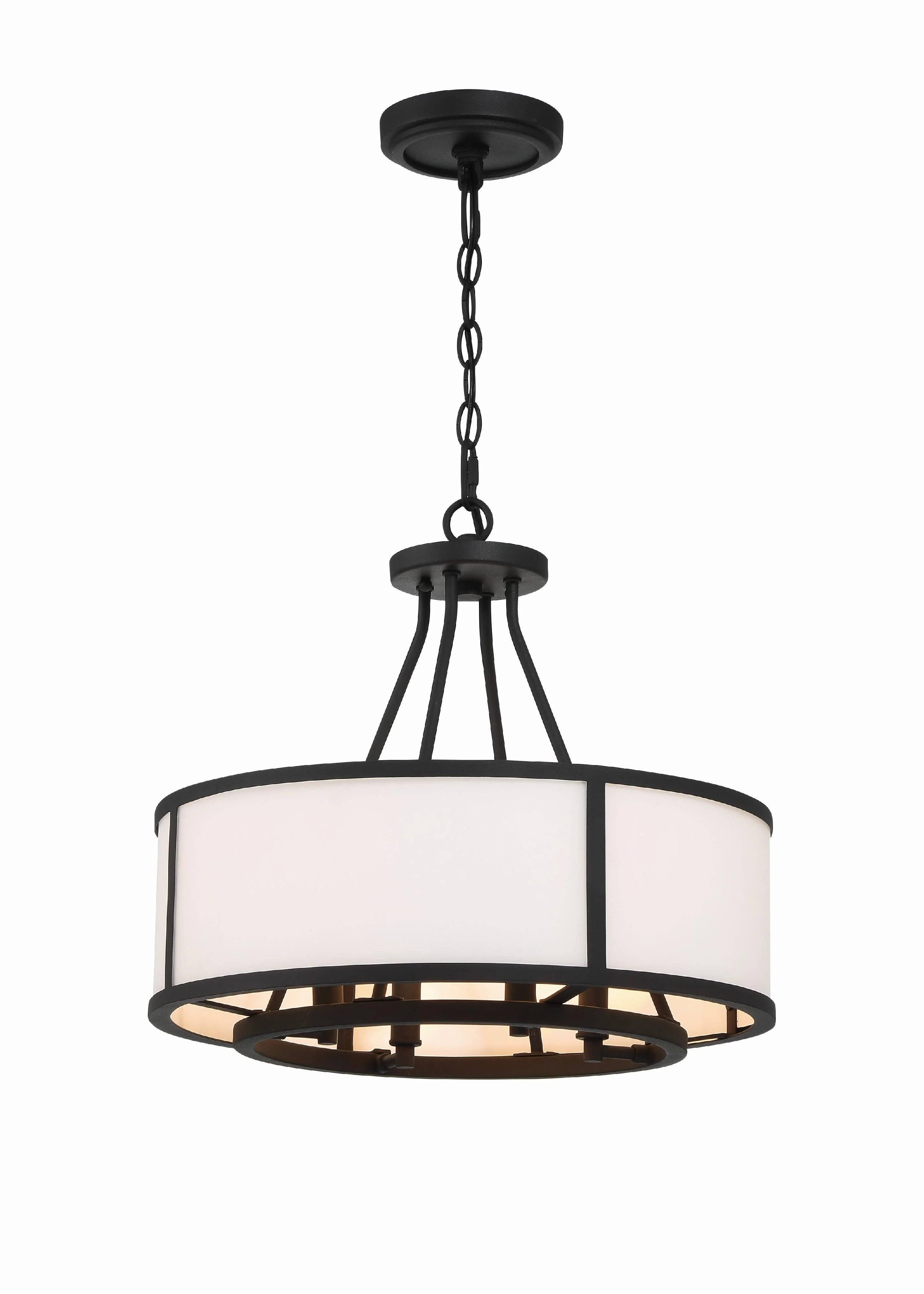 Crystorama Bryant 18'' Black Forged Chandelier