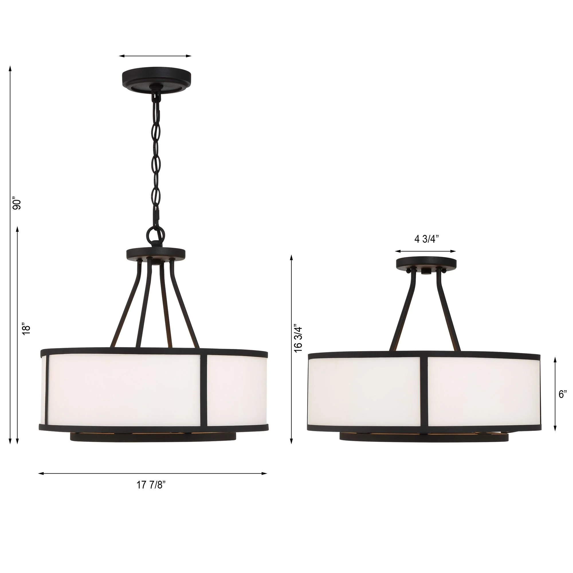 Crystorama Bryant 18'' Black Forged Chandelier - Image 6