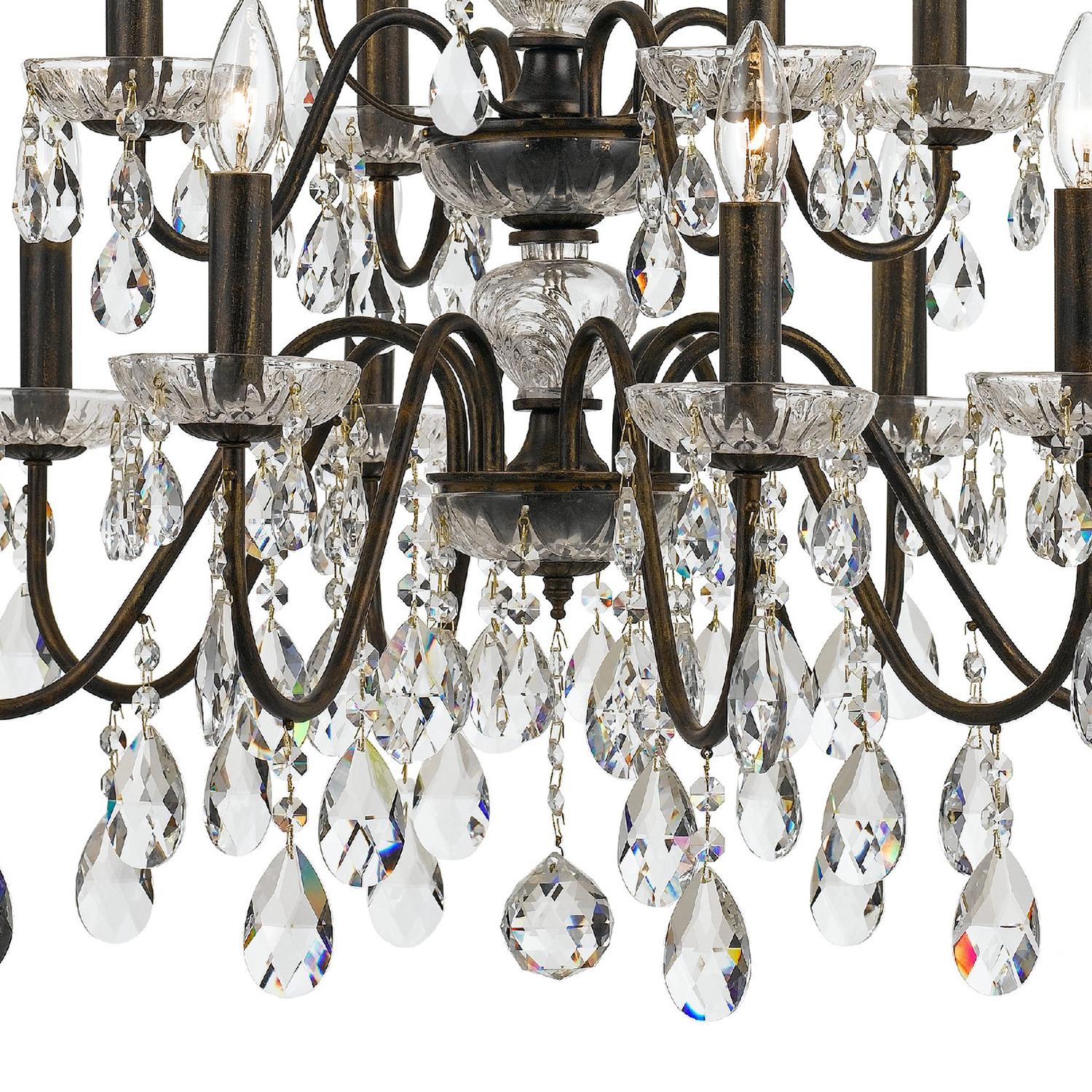 Crystorama Butler 29'' Swarovski Strass Crystal English Bronze Chandelier - Image 5