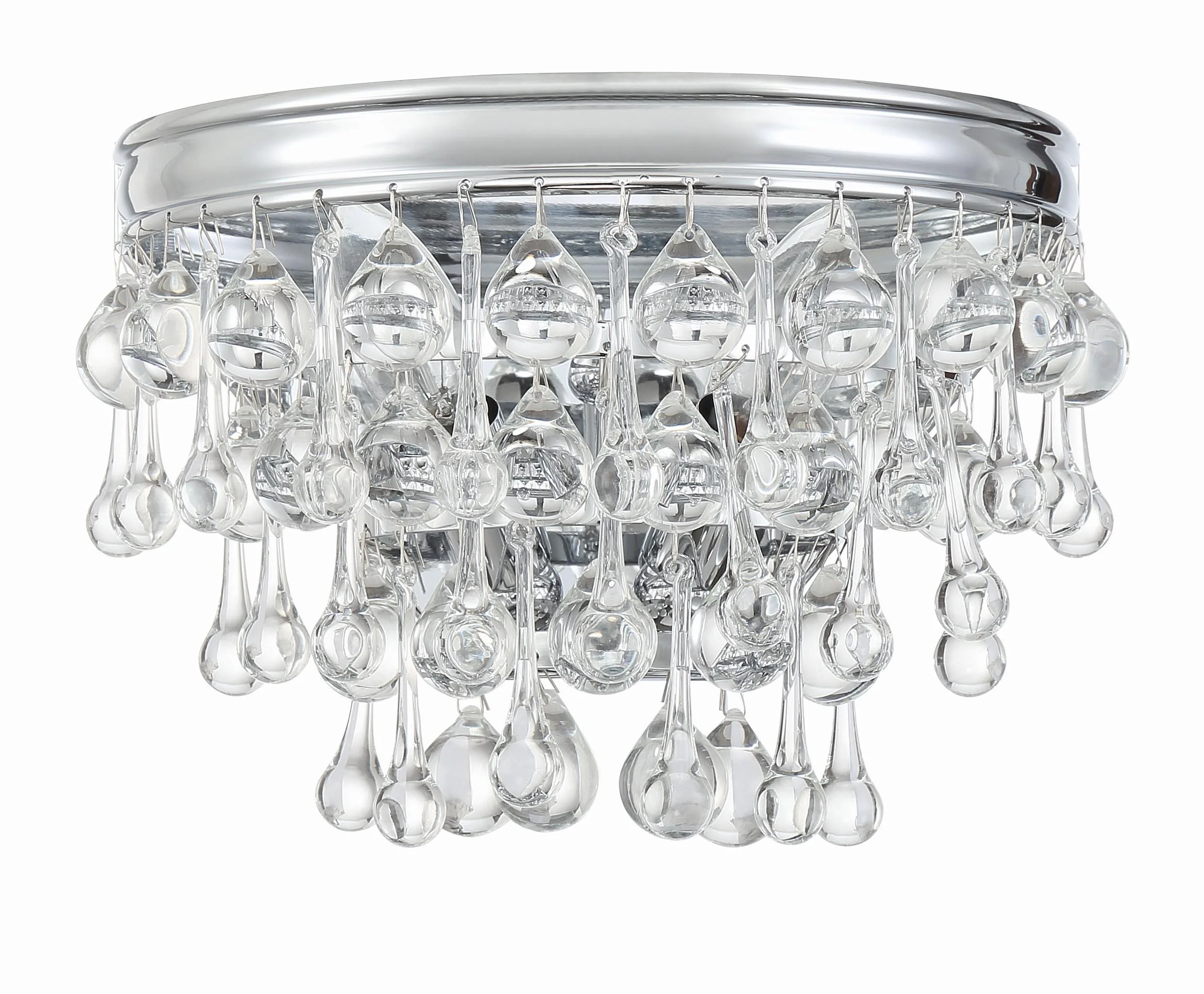 Crystorama Calypso 10.75'' Crystal Teardrop Polished Chrome Sconce - Image 3
