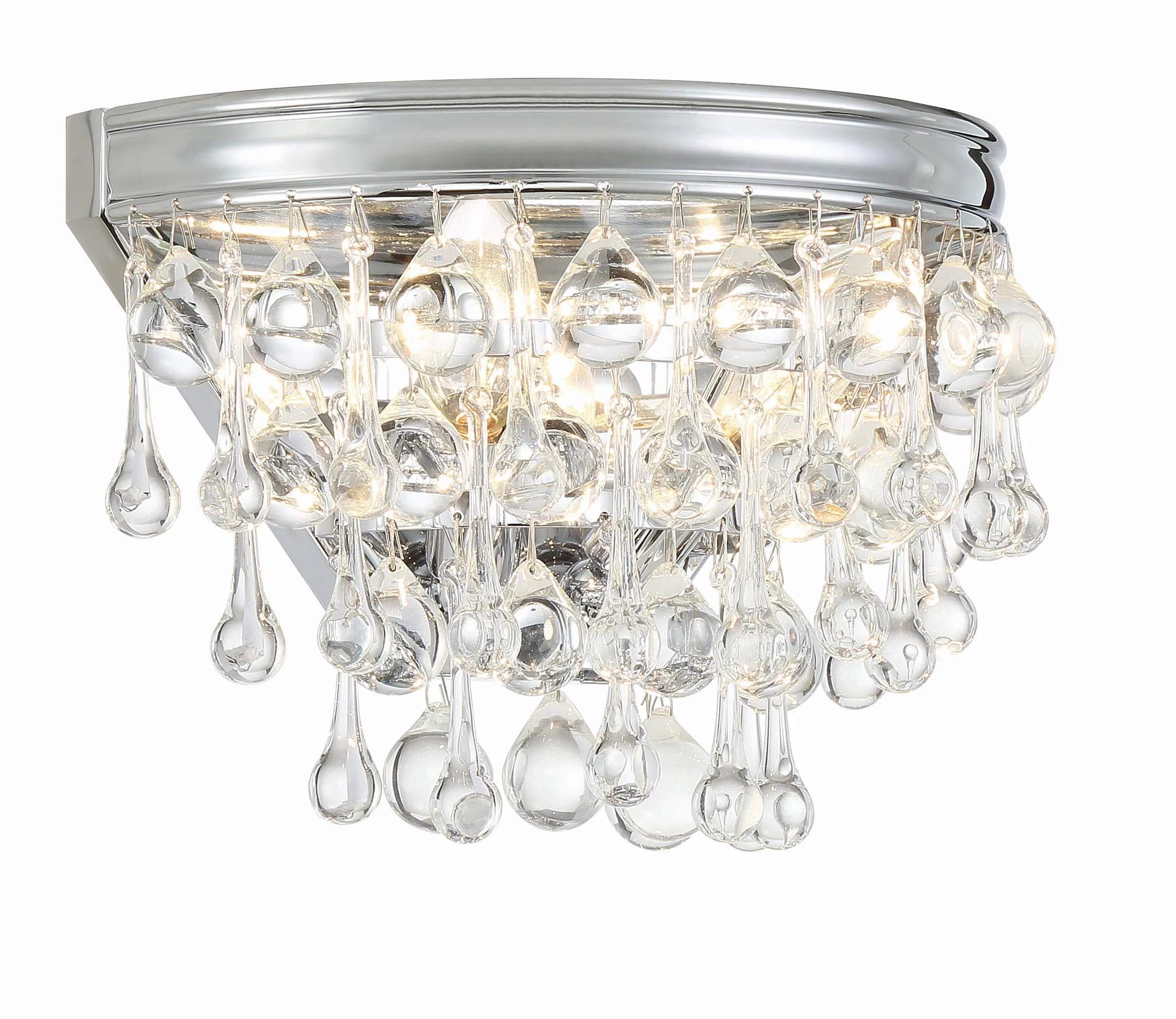 Crystorama Calypso 10.75'' Crystal Teardrop Polished Chrome Sconce - Image 4