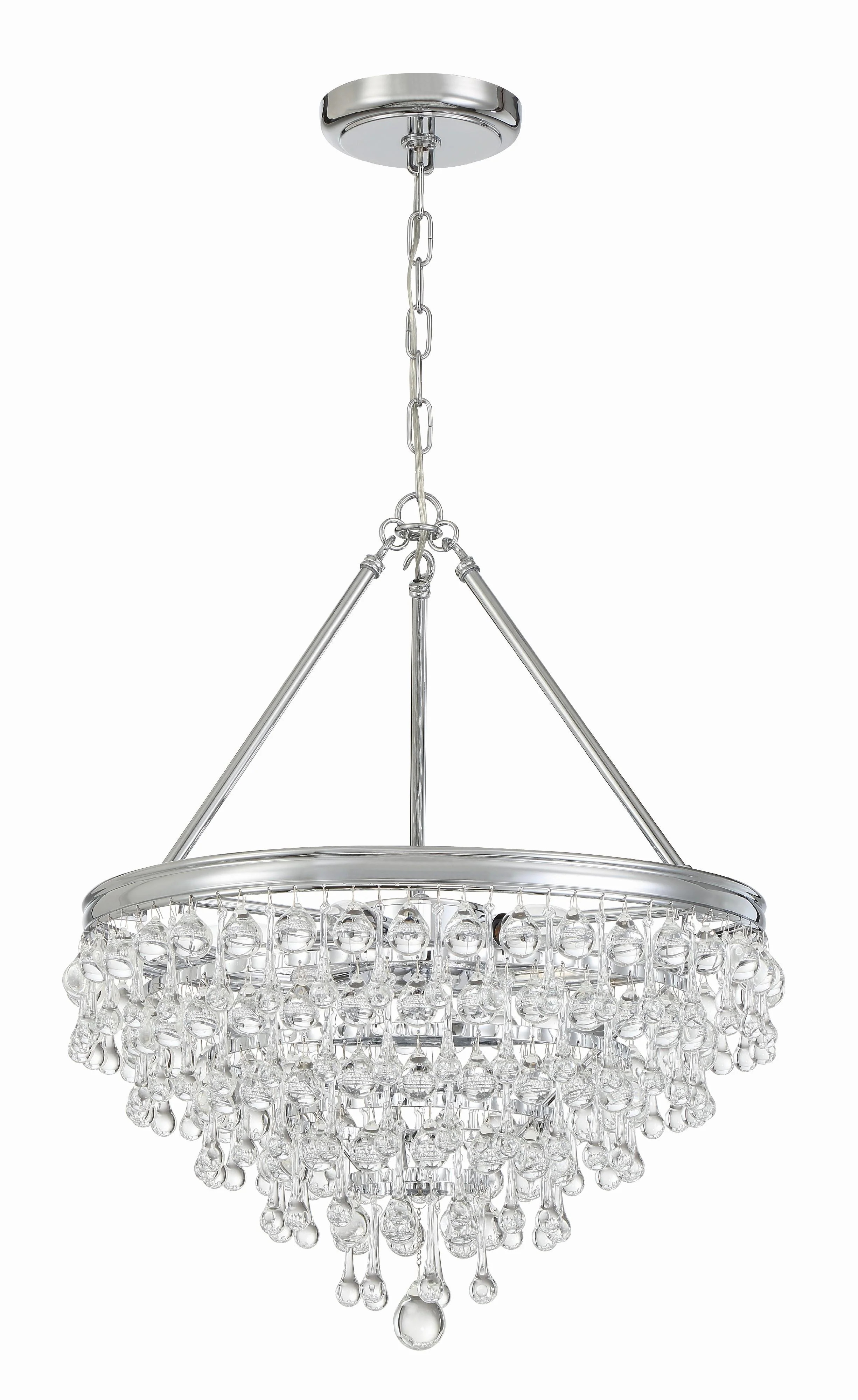 Crystorama Calypso 20'' Crystal Teardrop Polished Chrome Chandelier - Image 4