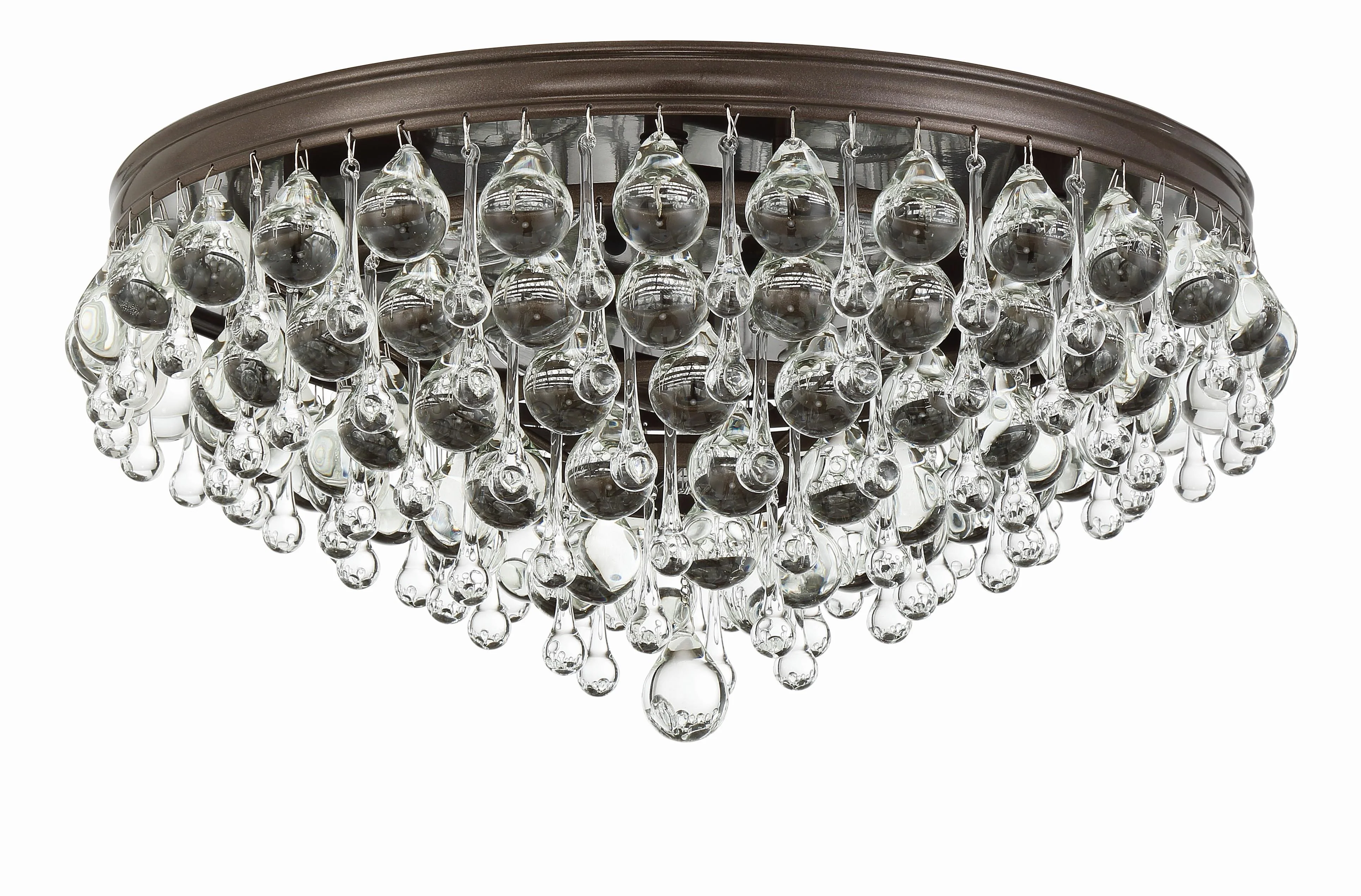 Crystorama Calypso 20'' Crystal Teardrop Vibrant Bronze Flush Mount - Image 5
