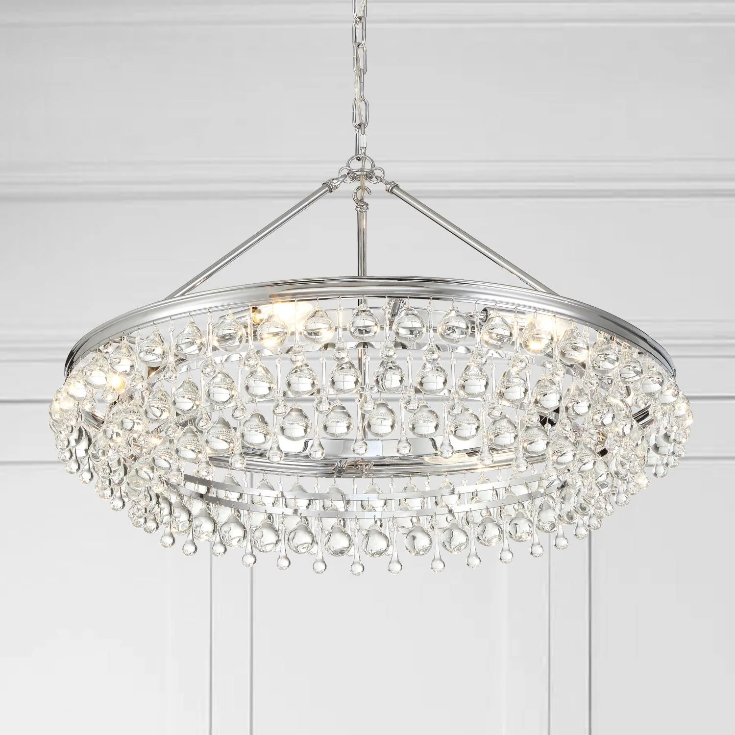 Crystorama Calypso 30'' Crystal Teardrop Polished Chrome Chandelier - Image 6