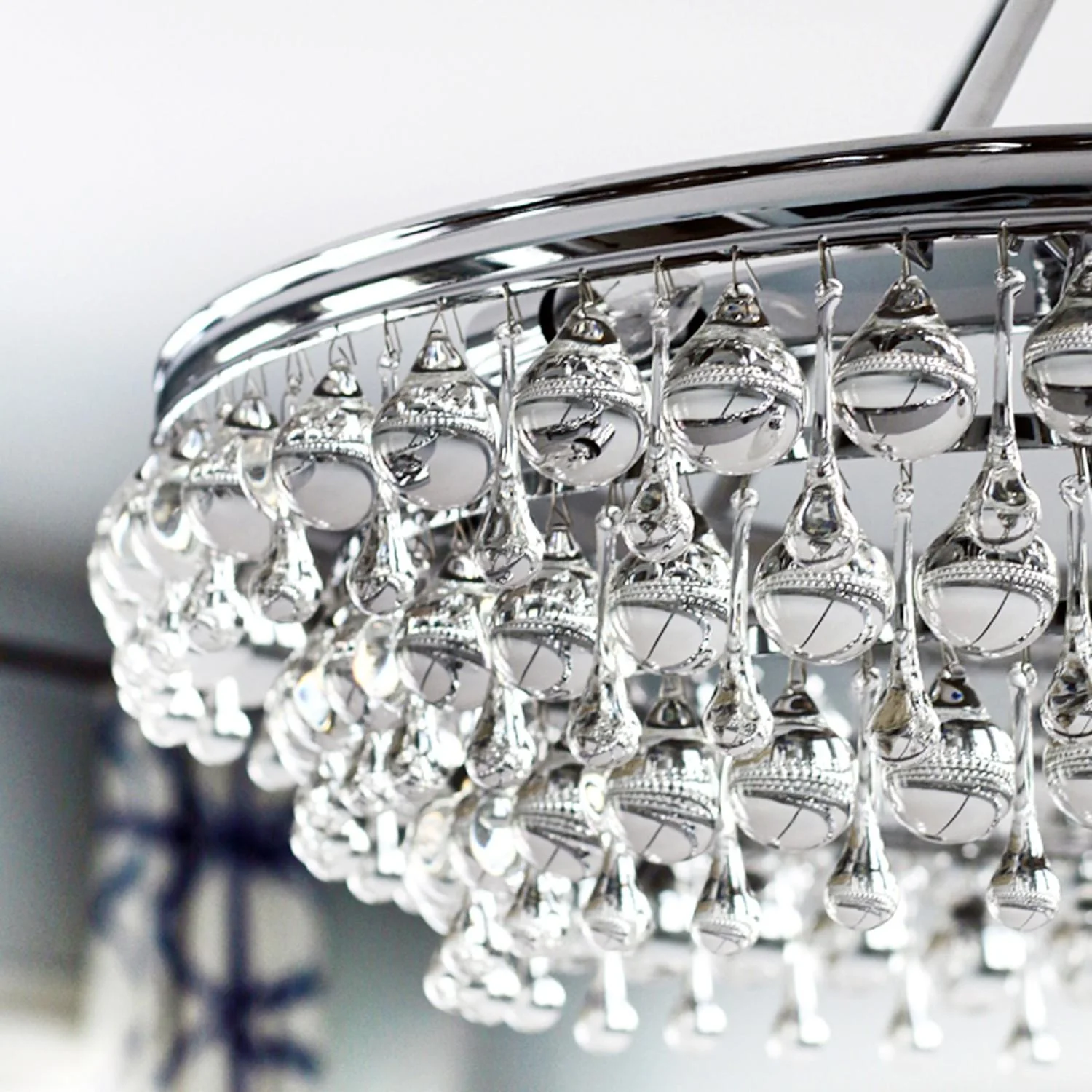 Crystorama Calypso 30'' Crystal Teardrop Polished Chrome Chandelier - Image 7