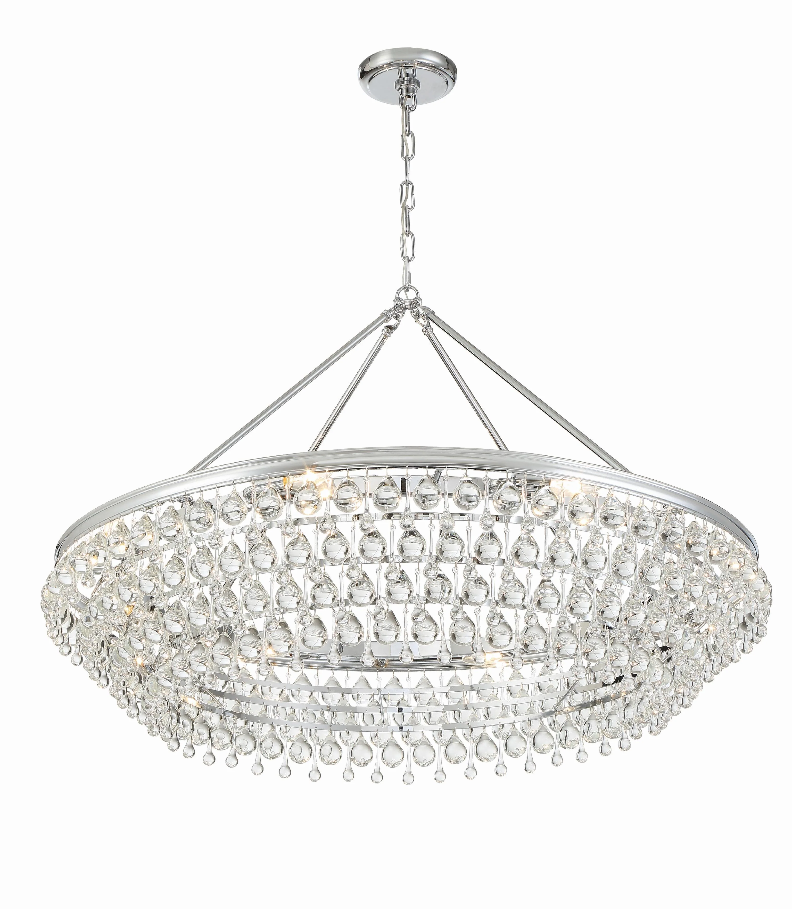 Crystorama Calypso 40'' Crystal Teardrop Polished Chrome Chandelier - Image 7