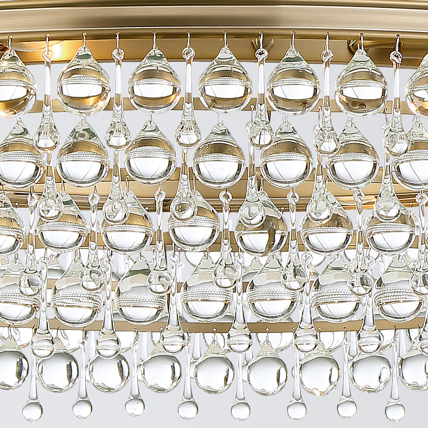 Crystorama Calypso 40'' Crystal Teardrop Vibrant Gold Chandelier - Image 6