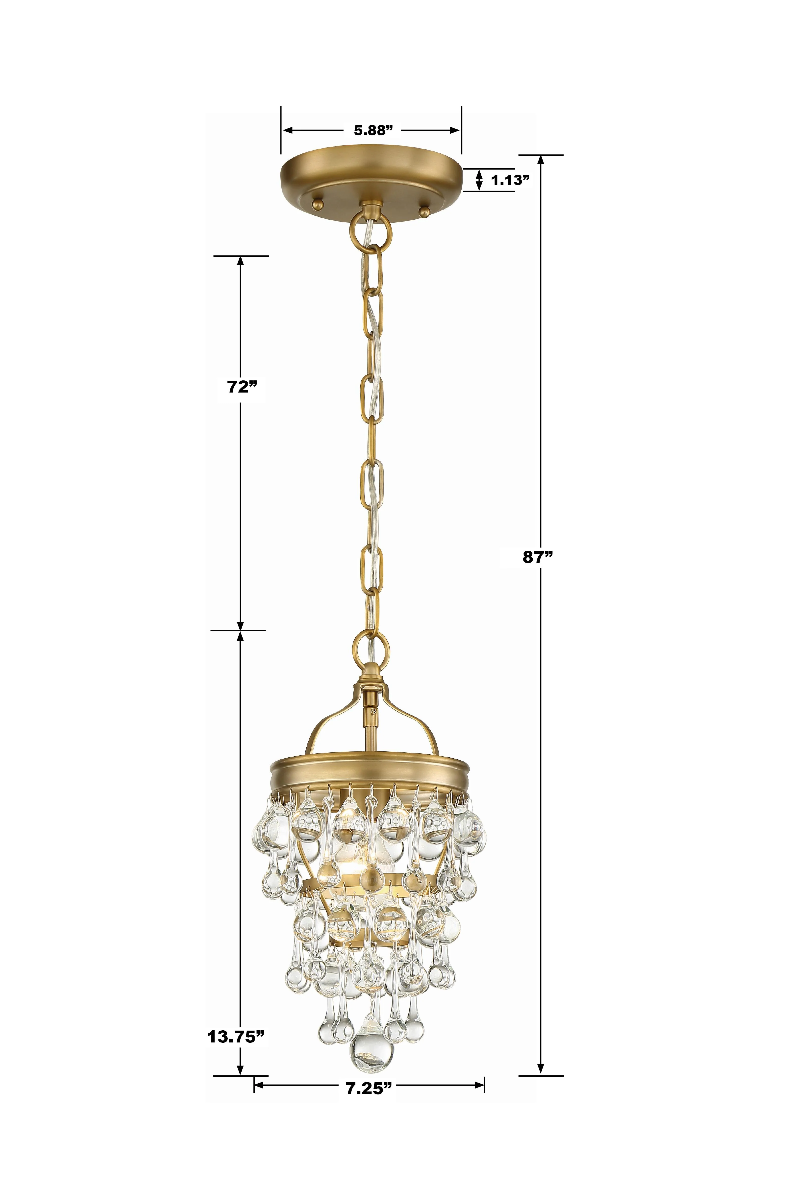 Crystorama Calypso 7.25'' Crystal Teardrop Vibrant Gold Chandelier - Image 5