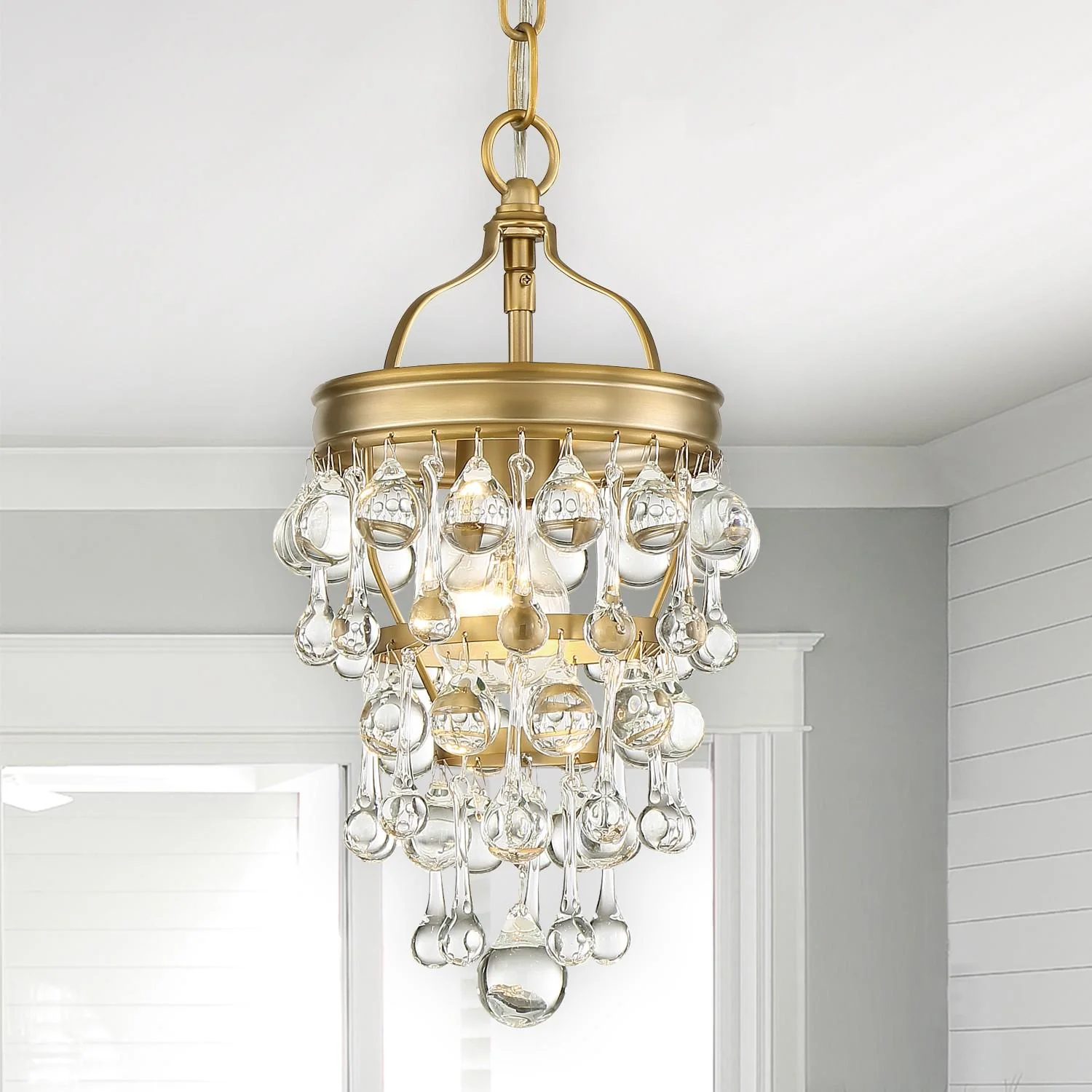 Crystorama Calypso 7.25'' Crystal Teardrop Vibrant Gold Chandelier - Image 6