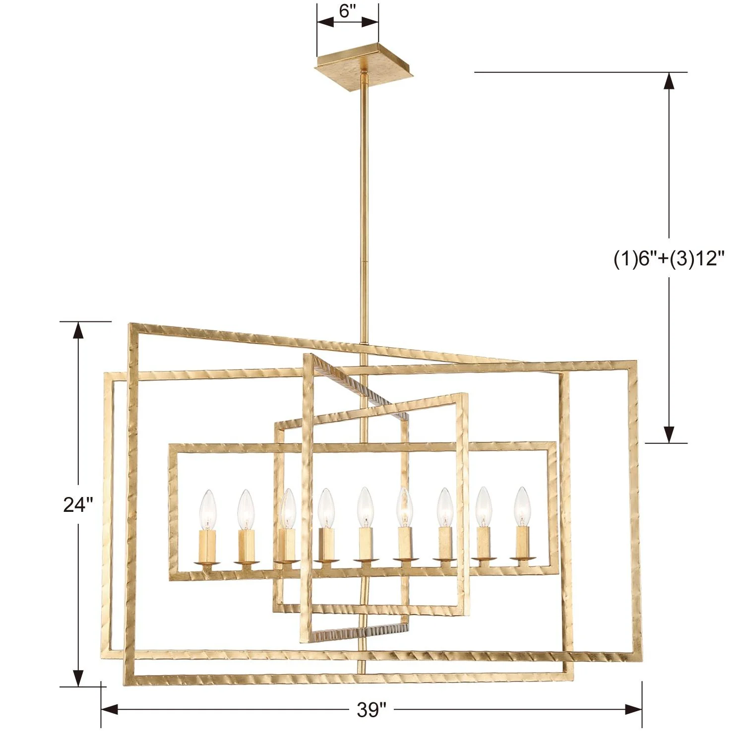 Crystorama Capri 39'' Antique Gold Chandelier - Image 2