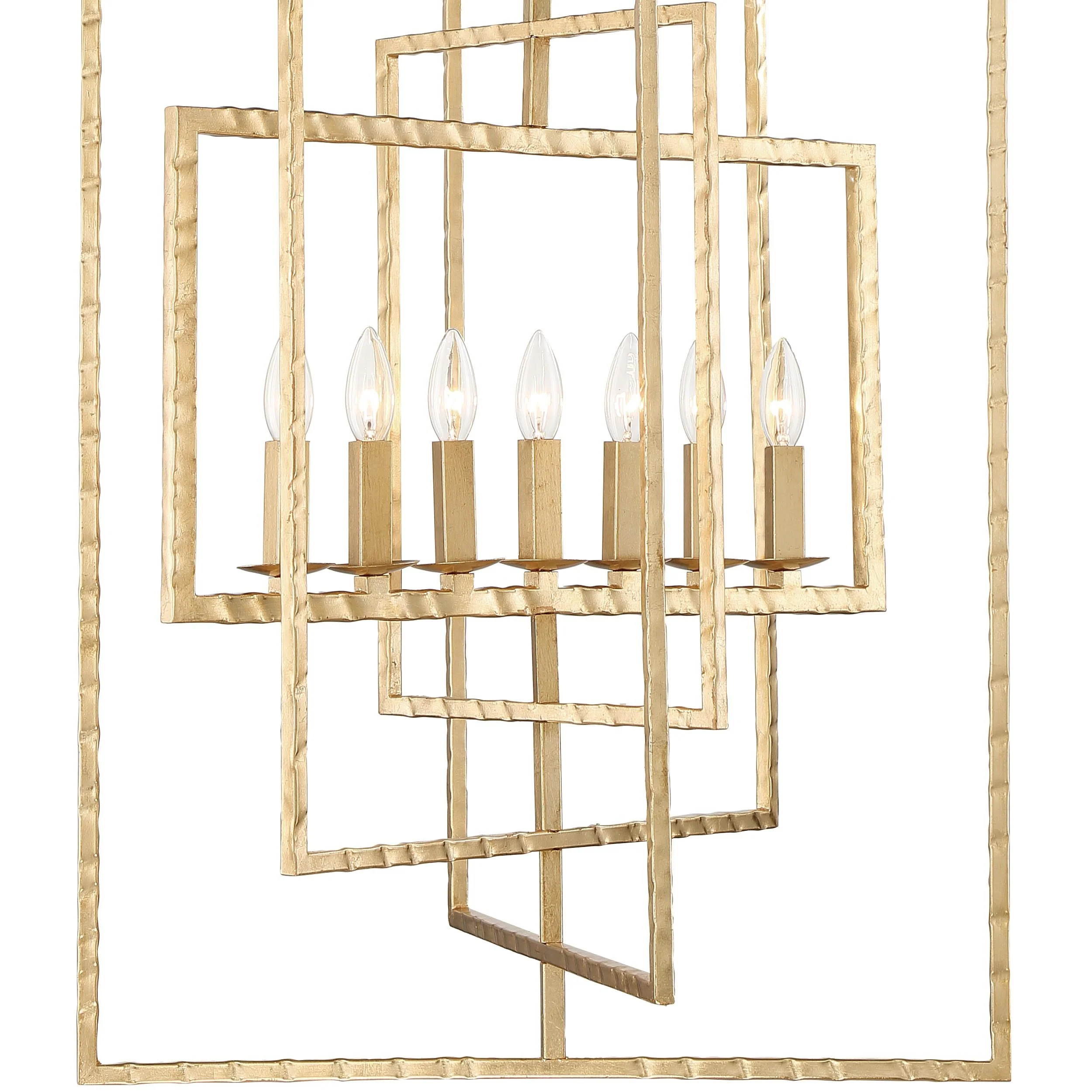 Crystorama Capri 7 Light Antique Gold Lantern Chandelier - Image 3