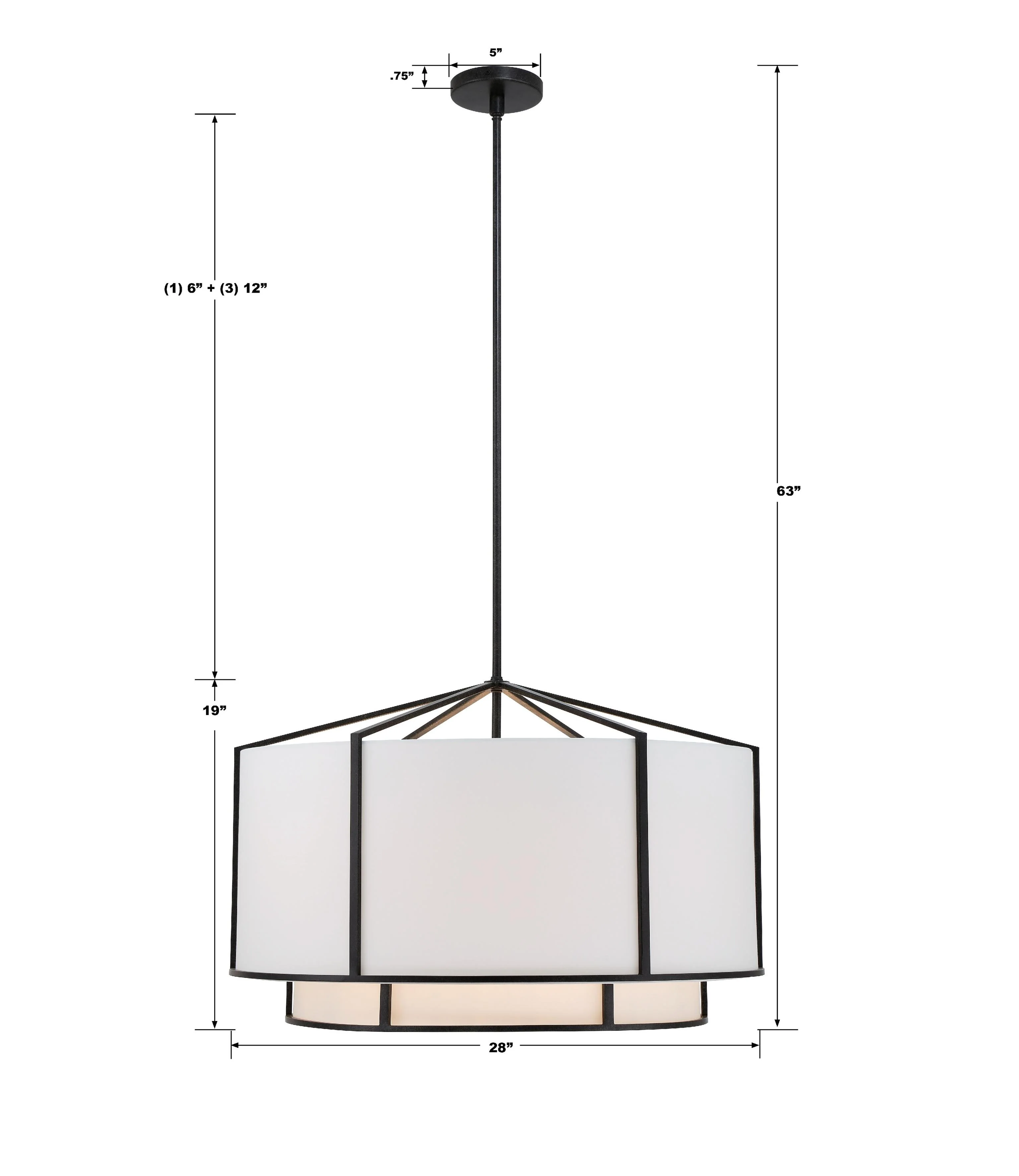 Crystorama Carlyn 28'' Black Chandelier - Image 4