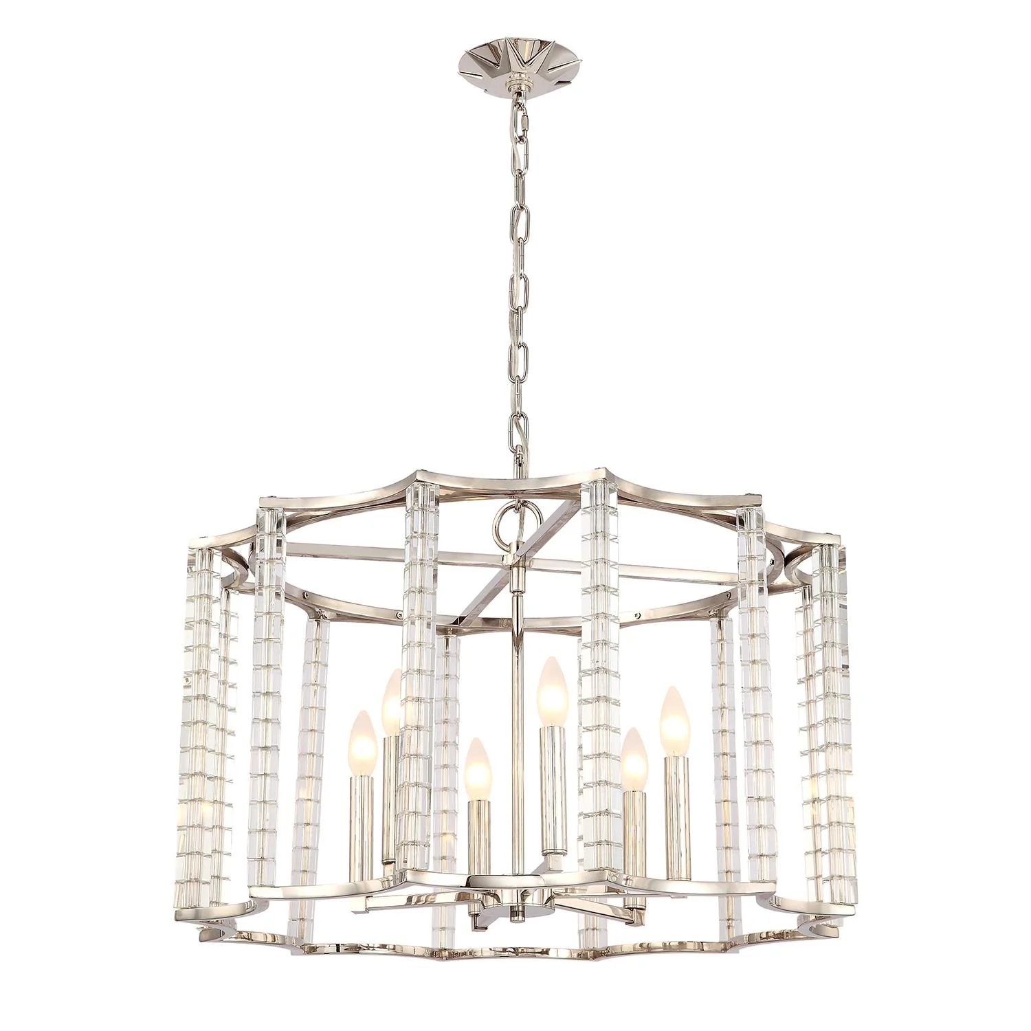 Crystorama Carson 28'' Polished Nickel Chandelier - Image 2