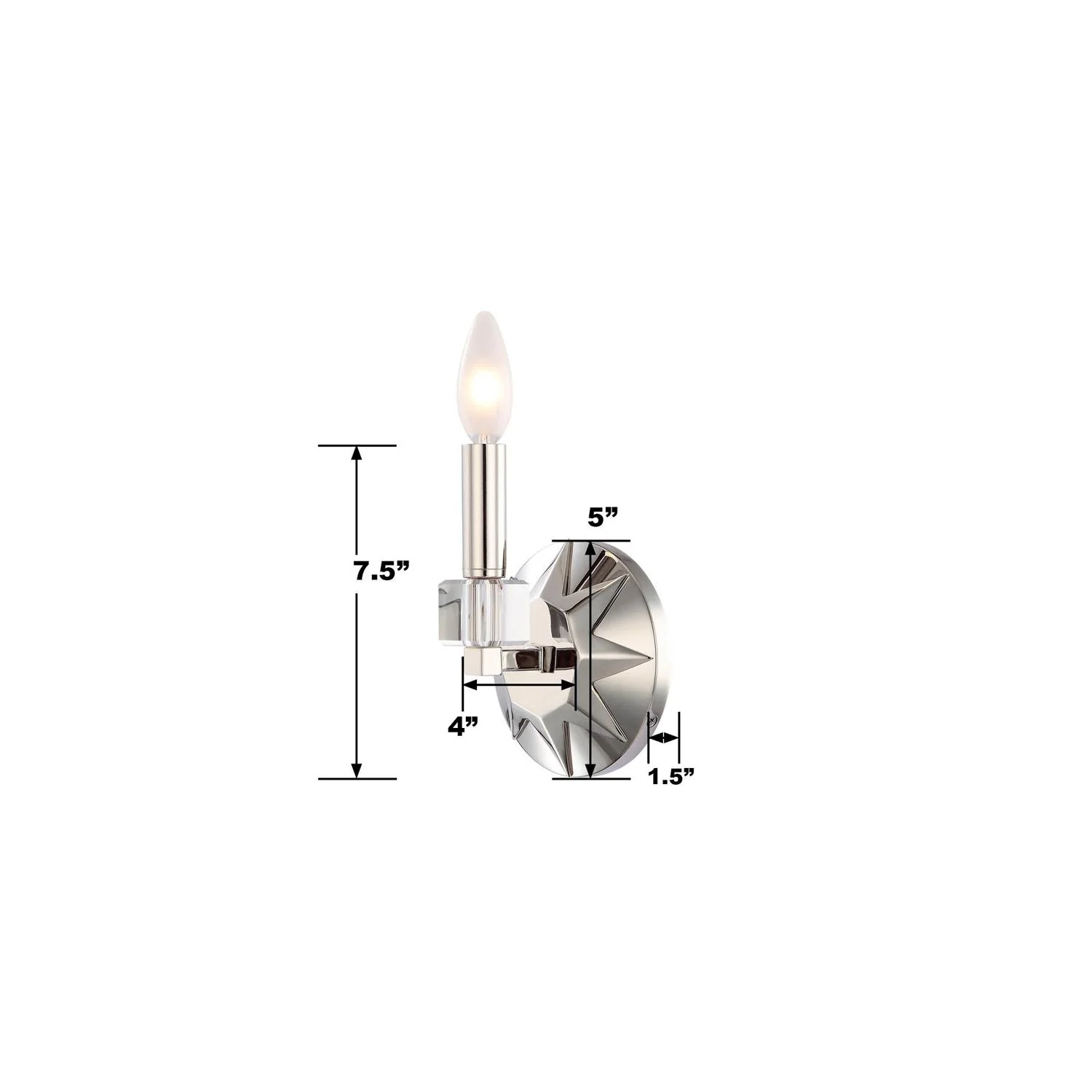 Crystorama Carson 5'' Polished Nickel Sconce - Image 2