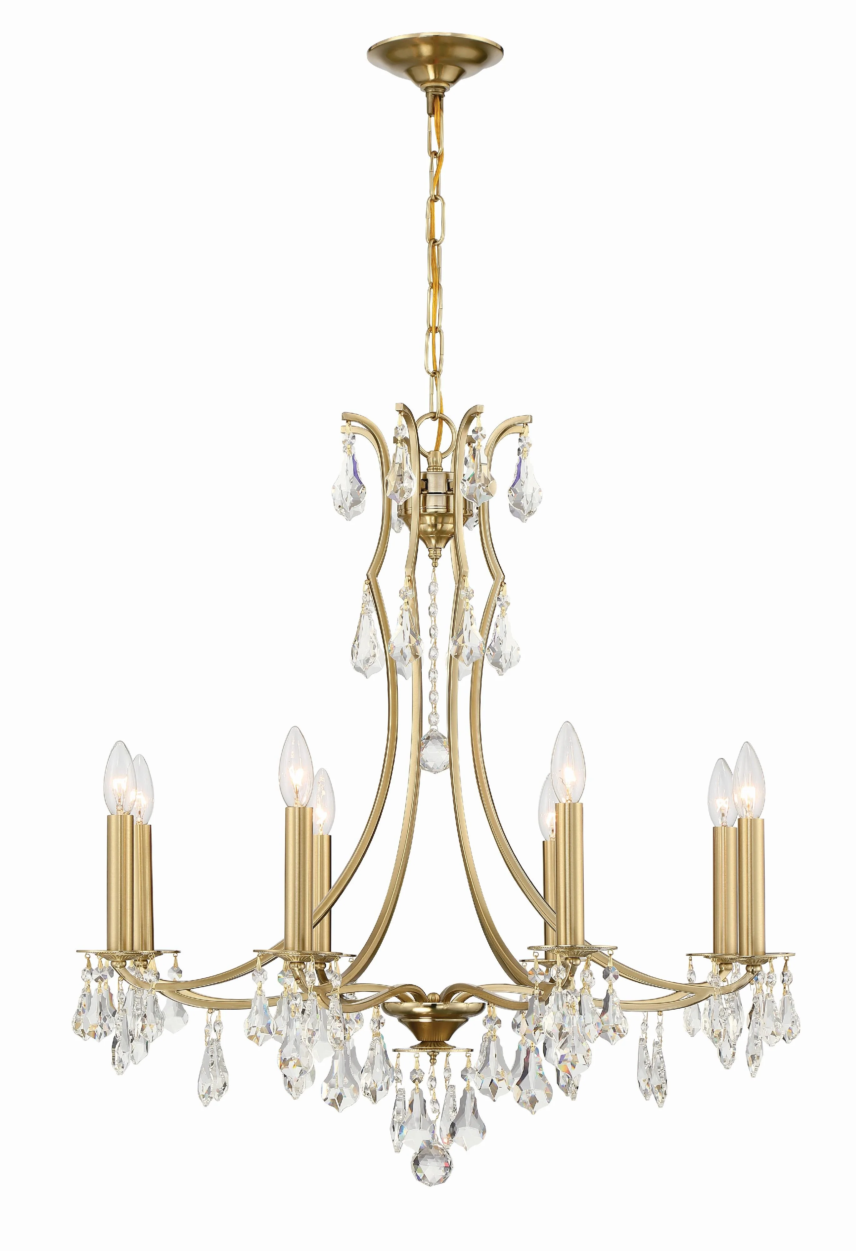 Crystorama Cedar 28'' Vibrant Gold Chandelier - Image 2
