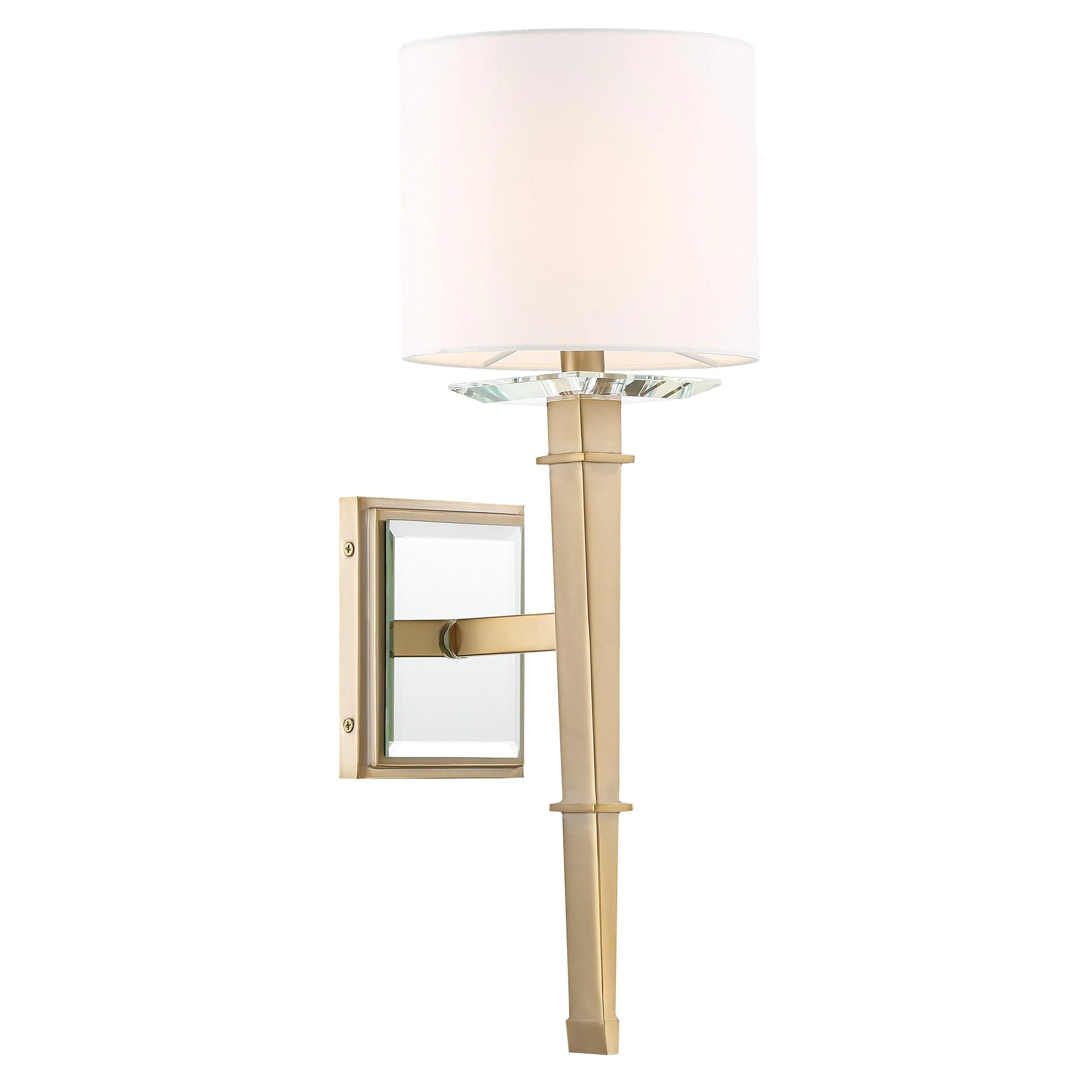 Crystorama Clifton 8'' Aged Brass Sconce