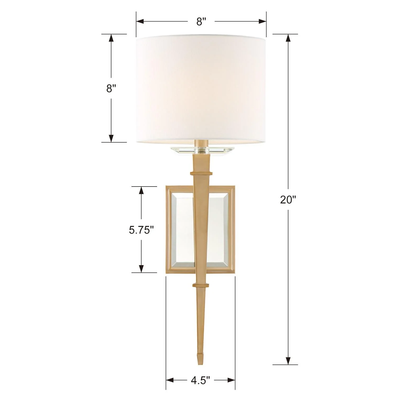 Crystorama Clifton 8'' Aged Brass Sconce - Image 7