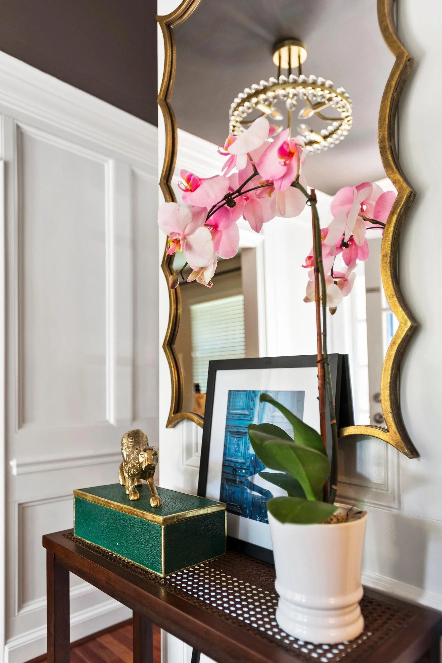 Crystorama Clover 18.25'' Aged Brass Semi Flush Mount - Image 6