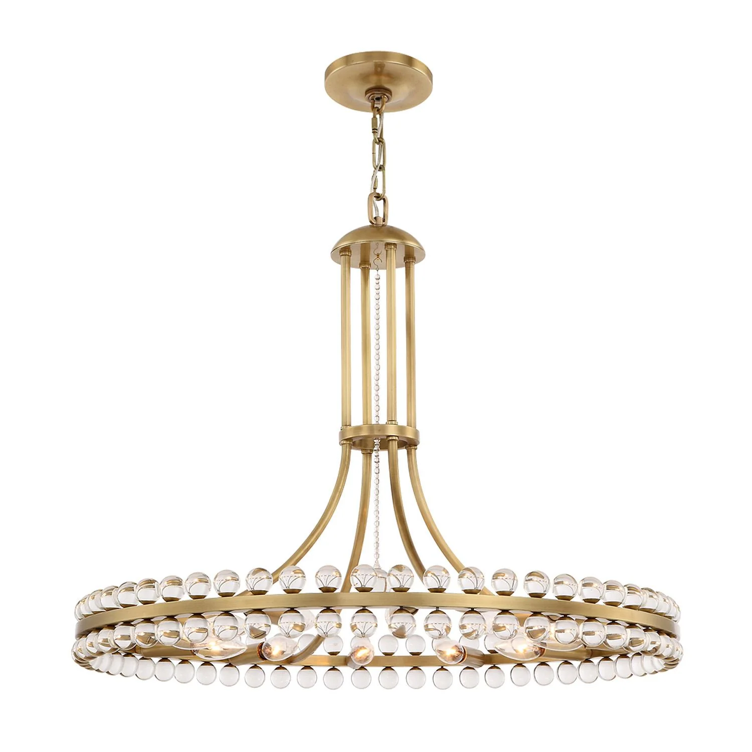 Crystorama Clover 22.5'' Aged Brass Chandelier - Image 2