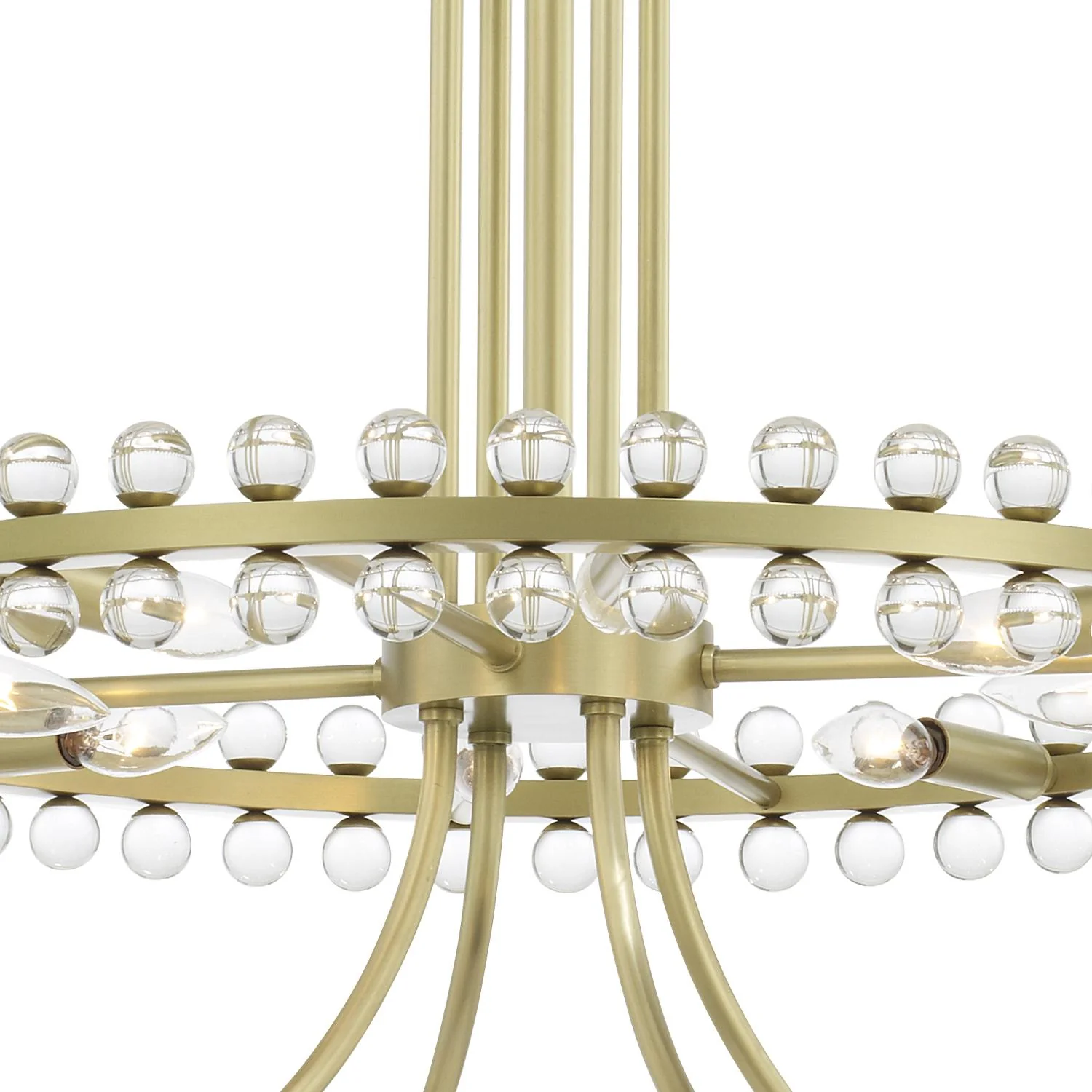 Crystorama Clover 39.25'' Aged Brass Chandelier - Image 5