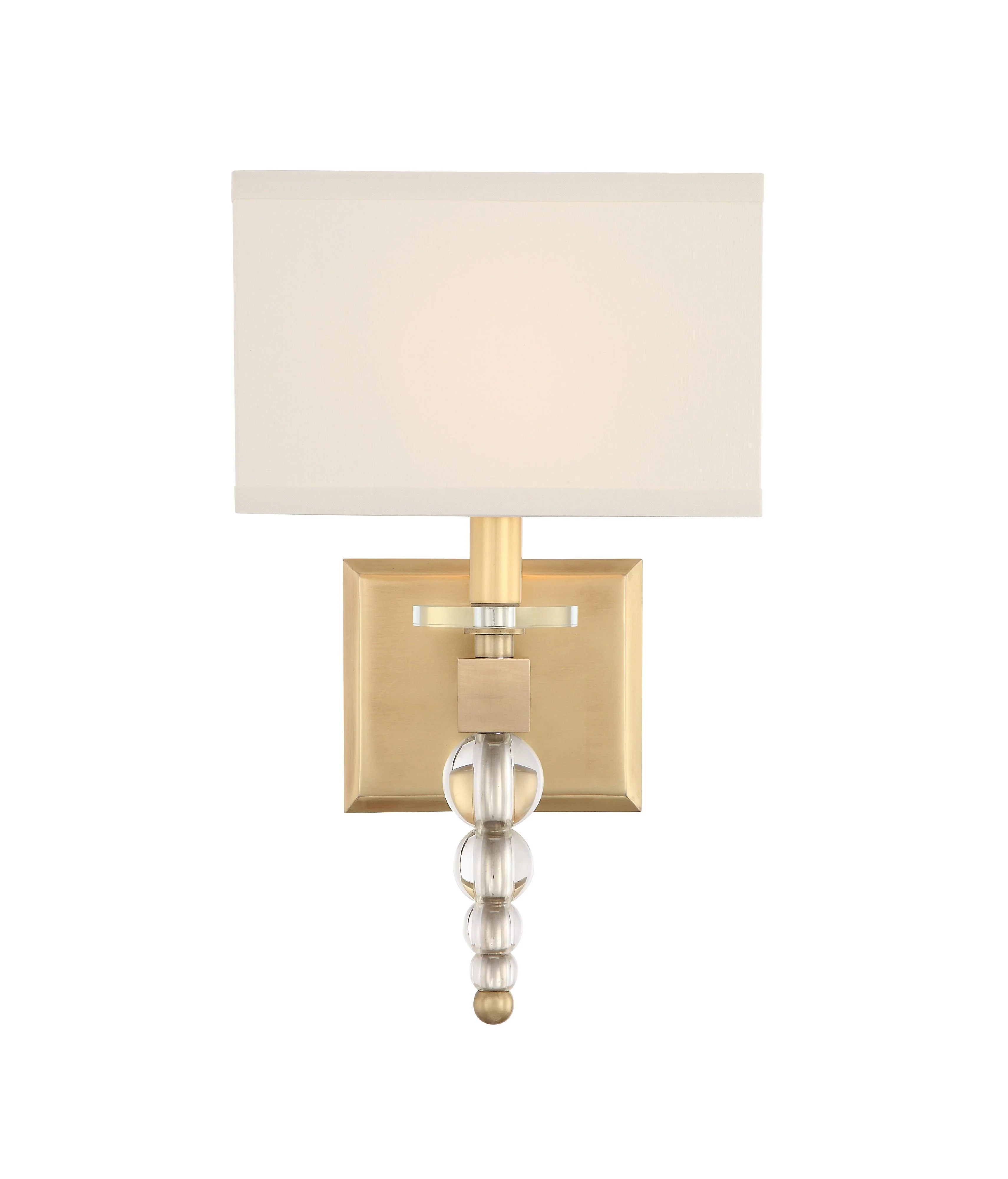Crystorama Clover 9.5'' Aged Brass Sconce