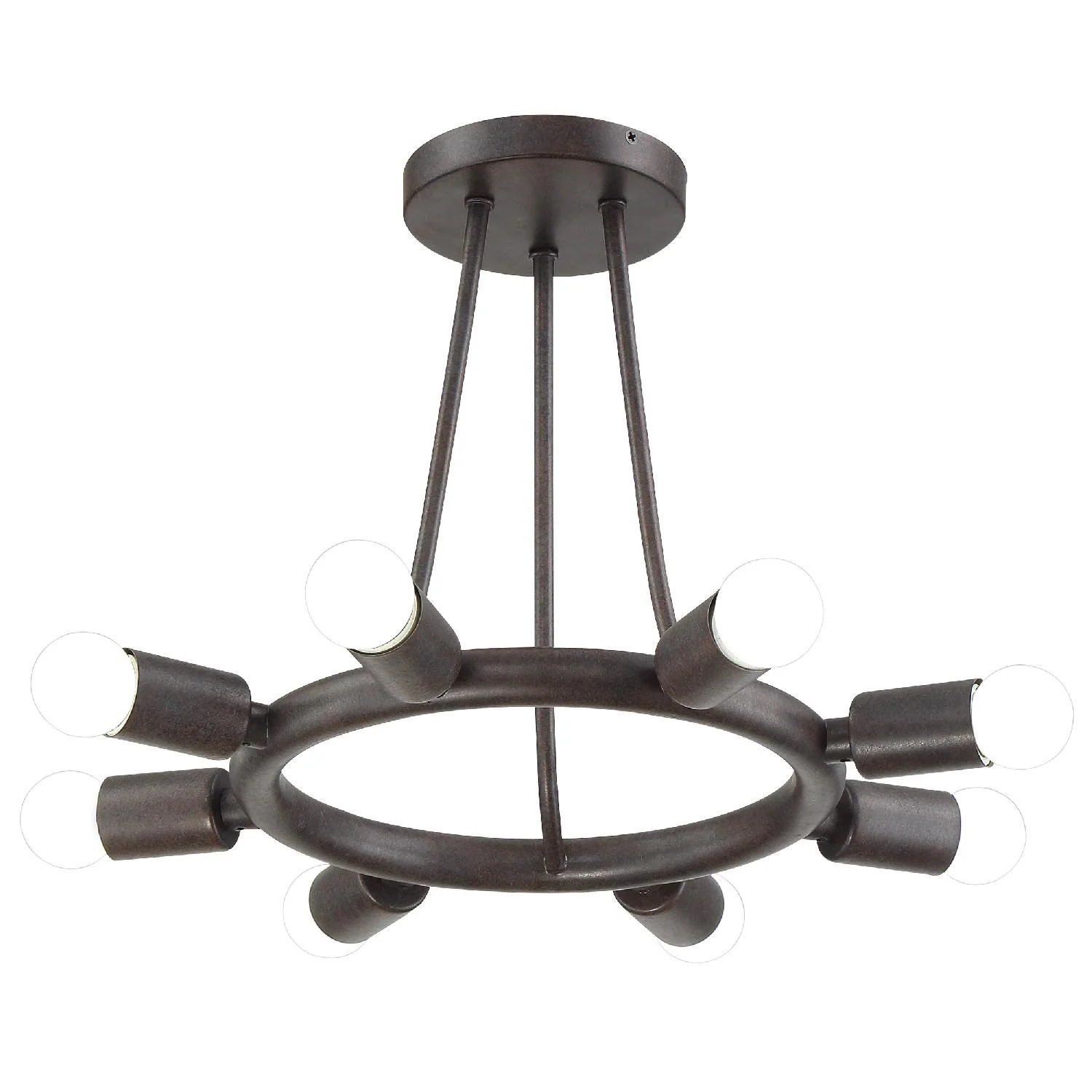 Crystorama Dakota 15'' Charcoal Bronze Semi Flush Mount - Image 2