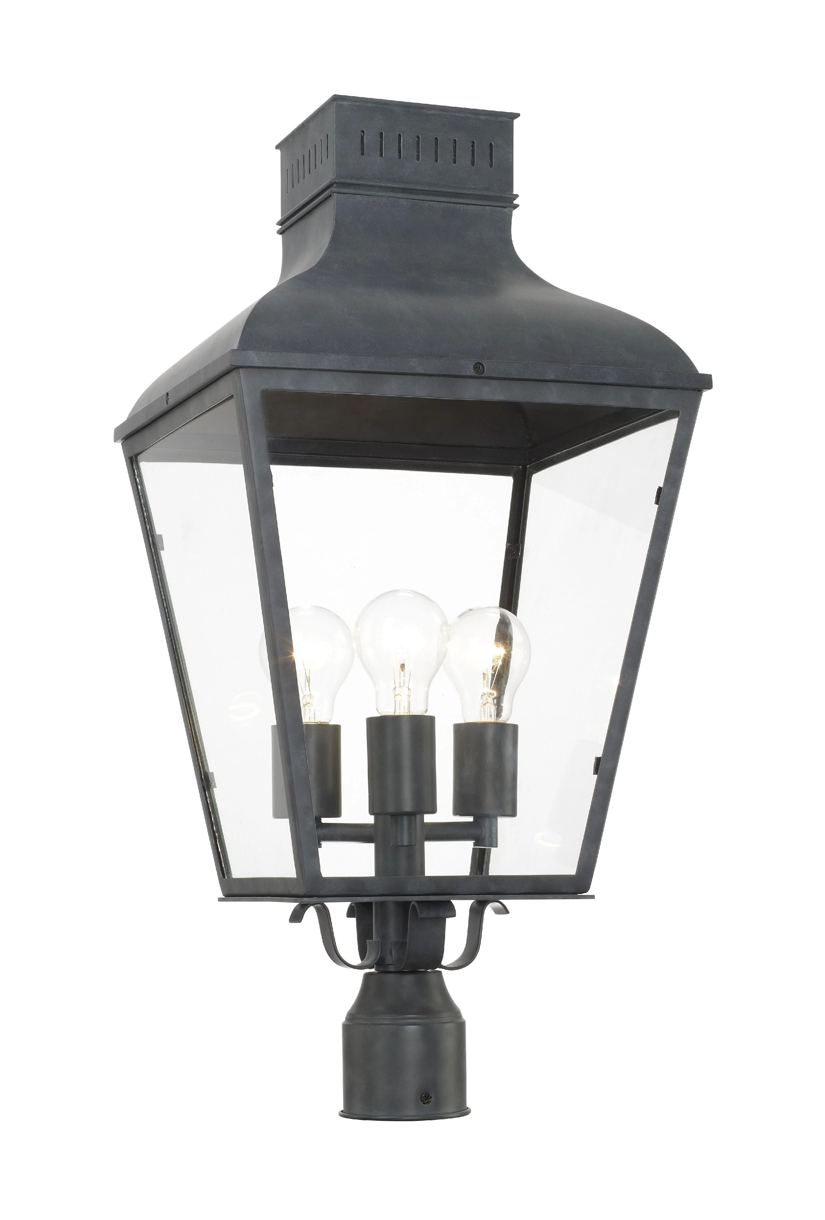 Crystorama Dumont 12'' Graphite Outdoor Post